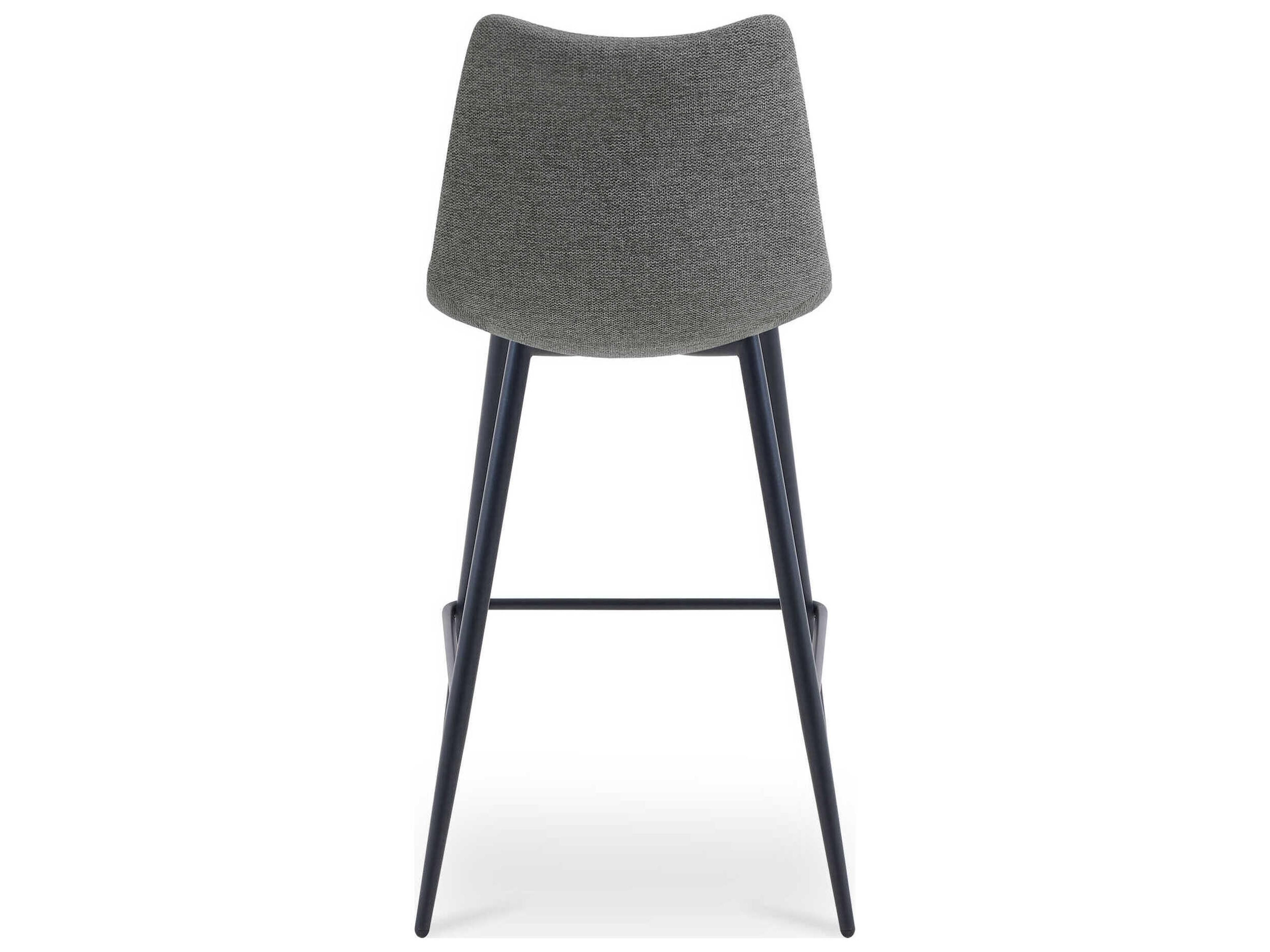Moe's Home Alibi Dark Grey Upholstered Plywood Counter Stool Set of 2