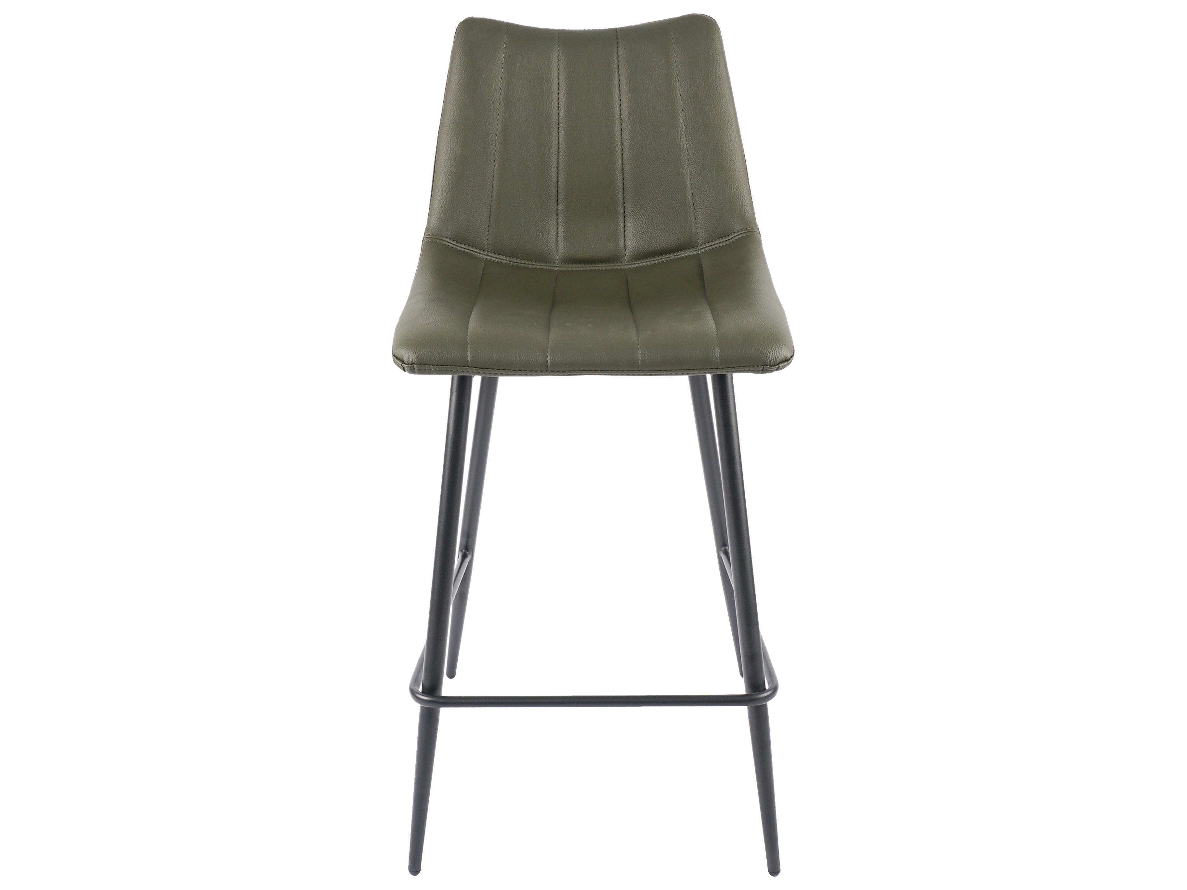 Moe's Home Alibi Leather Dark Grey Counter Stool - Set of Two