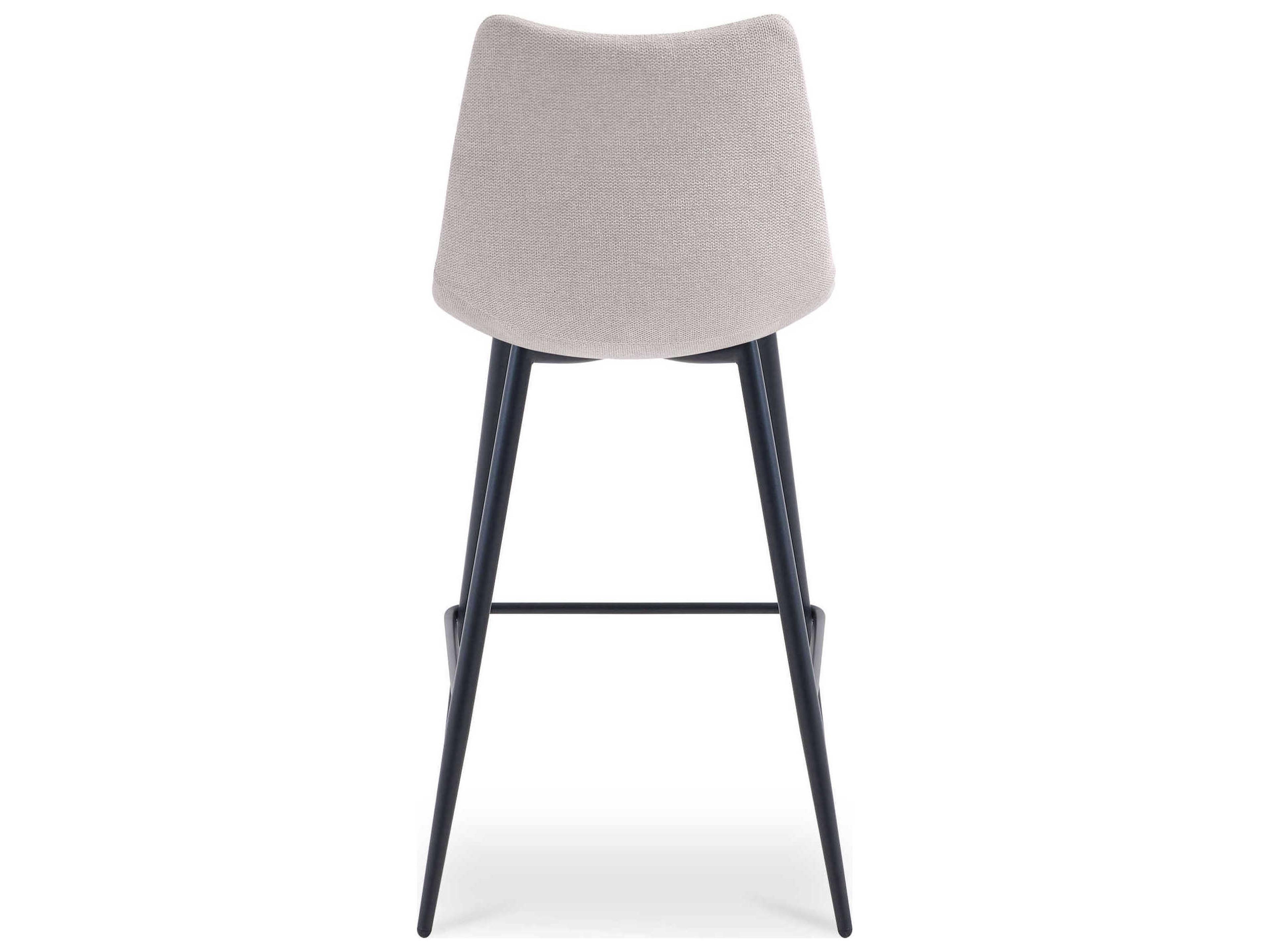 Moe's Home Alibi Beige Upholstered Plywood Counter Stool Set of 2