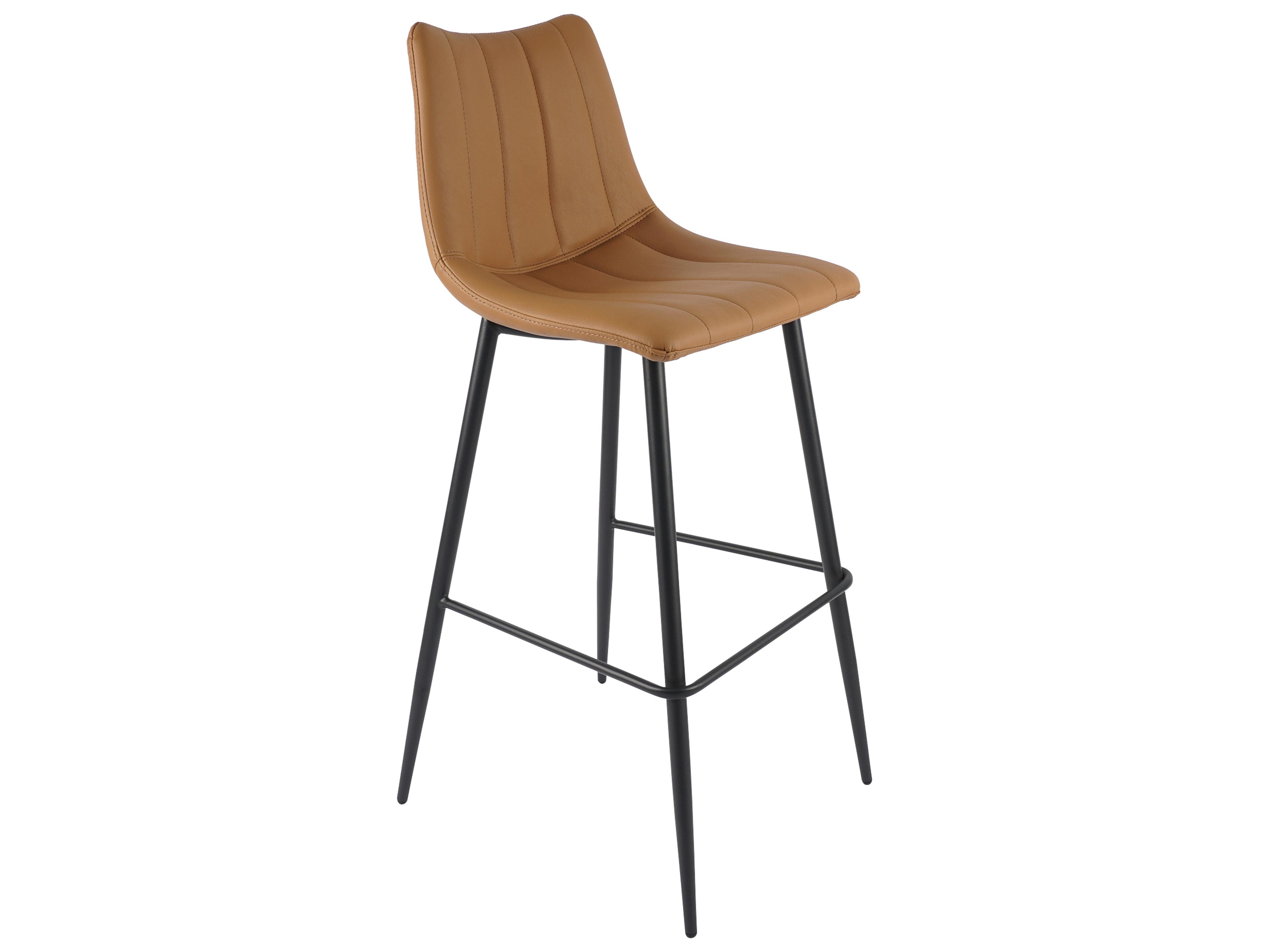 Moe's Home Alibi Leather Tan Bar Stool - Set of Two