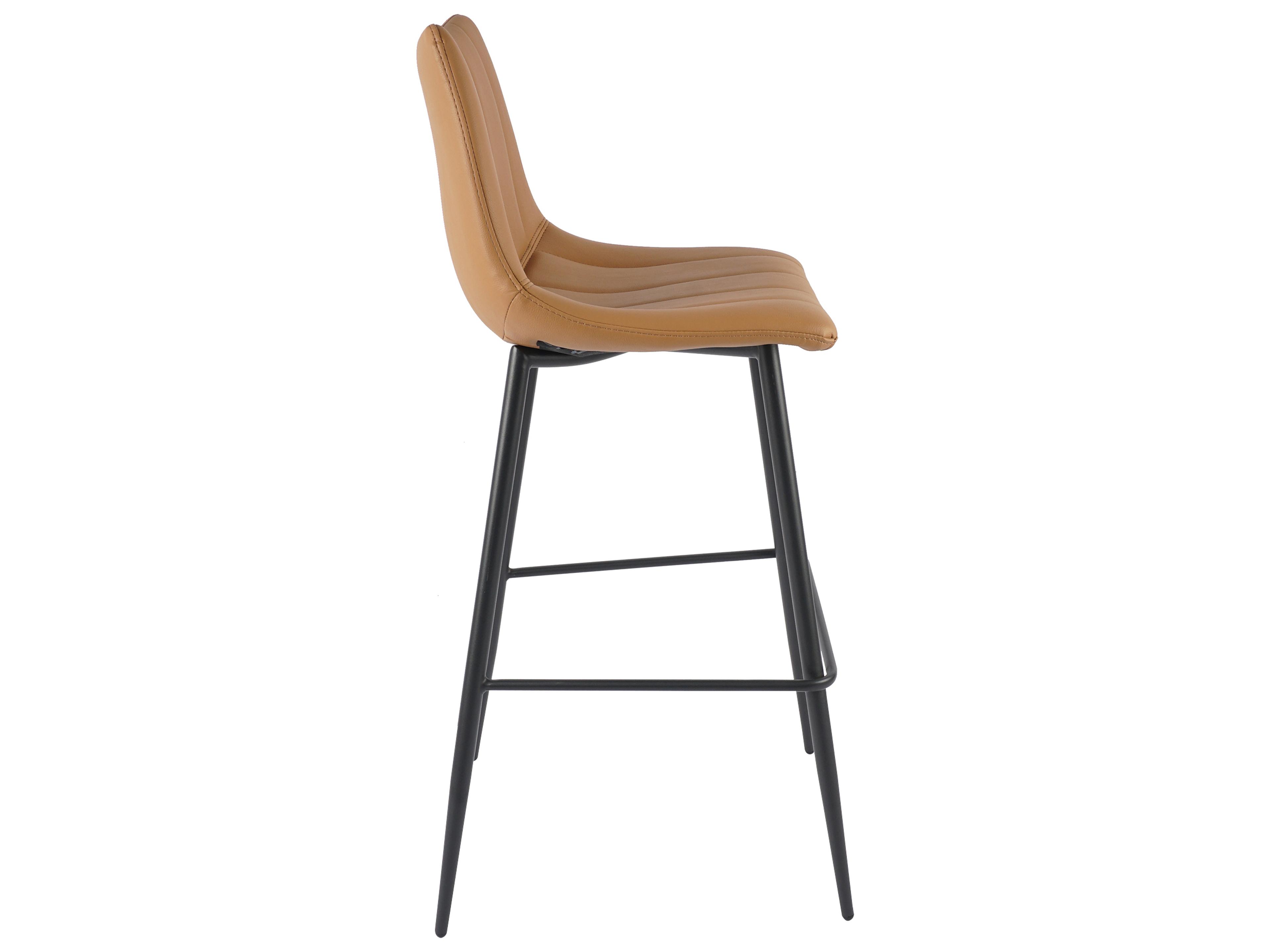 Moe's Home Alibi Leather Tan Bar Stool - Set of Two