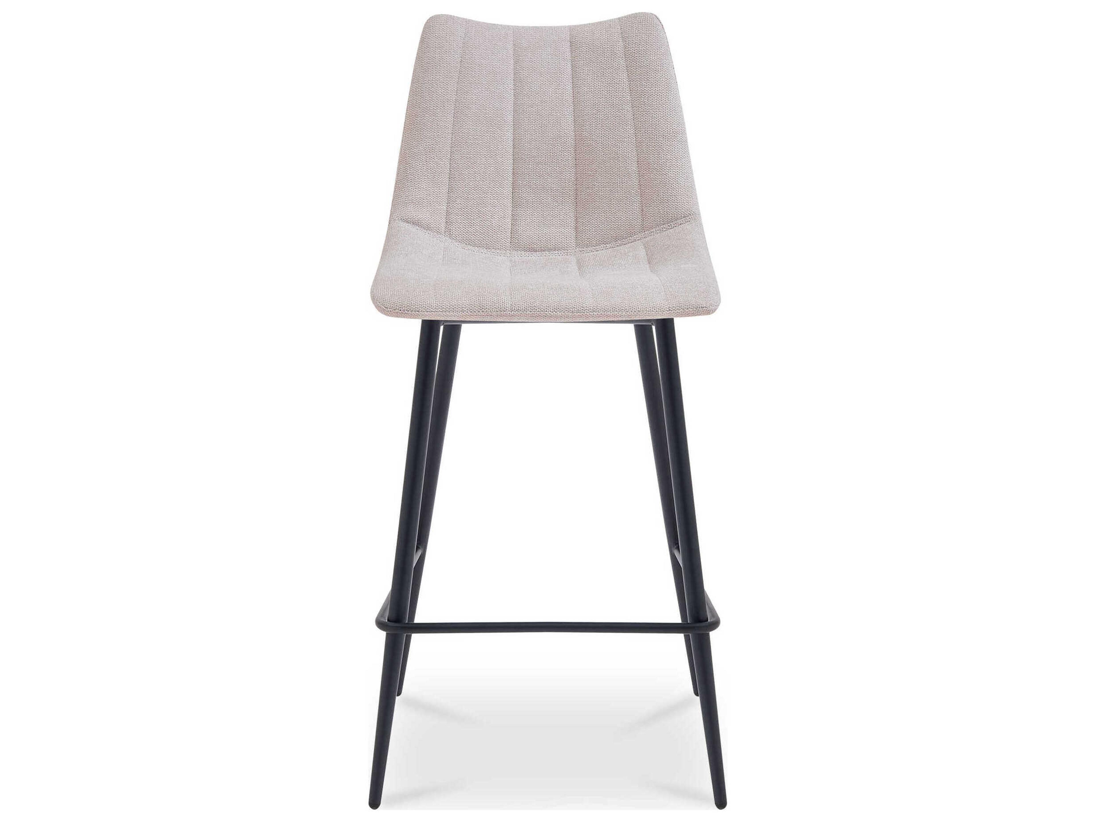 Moe's Home Alibi Beige Upholstered Plywood Bar Stool Set of 2