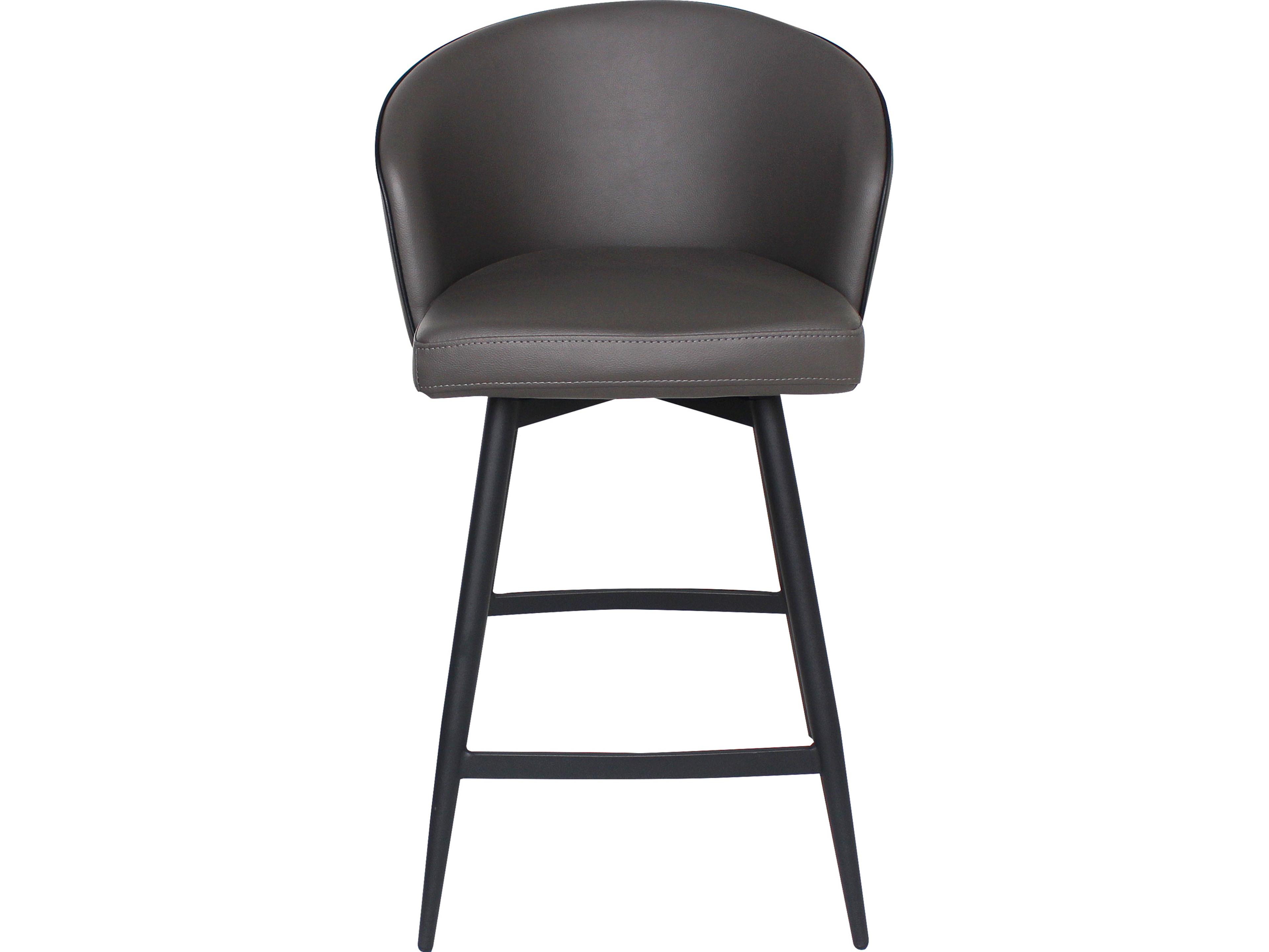Webber Swivel Counter Stool in Charcoal Grey
