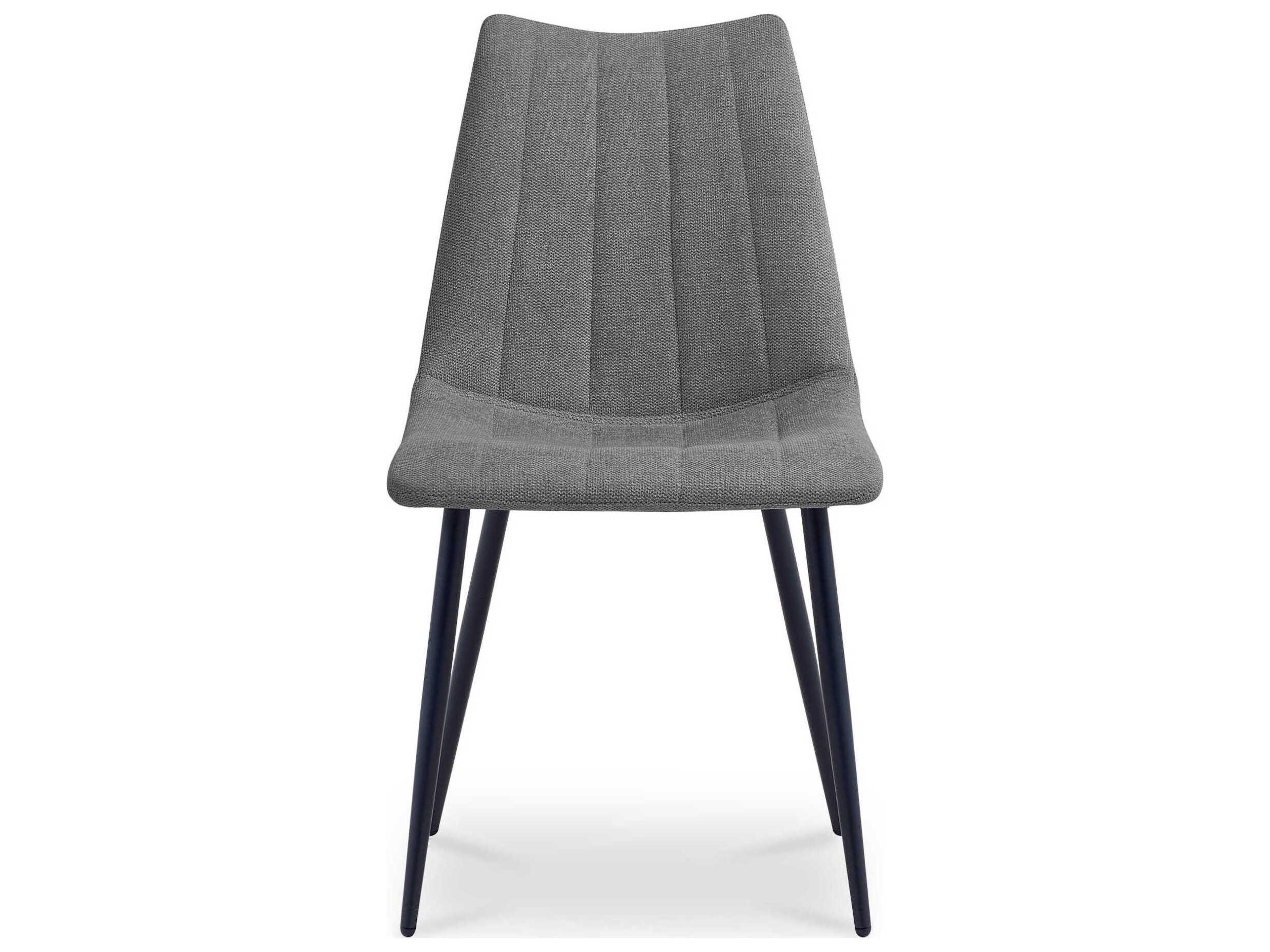 Moe's Home Alibi Plywood Gray Upholstered Armless Dining Chair Set of 2