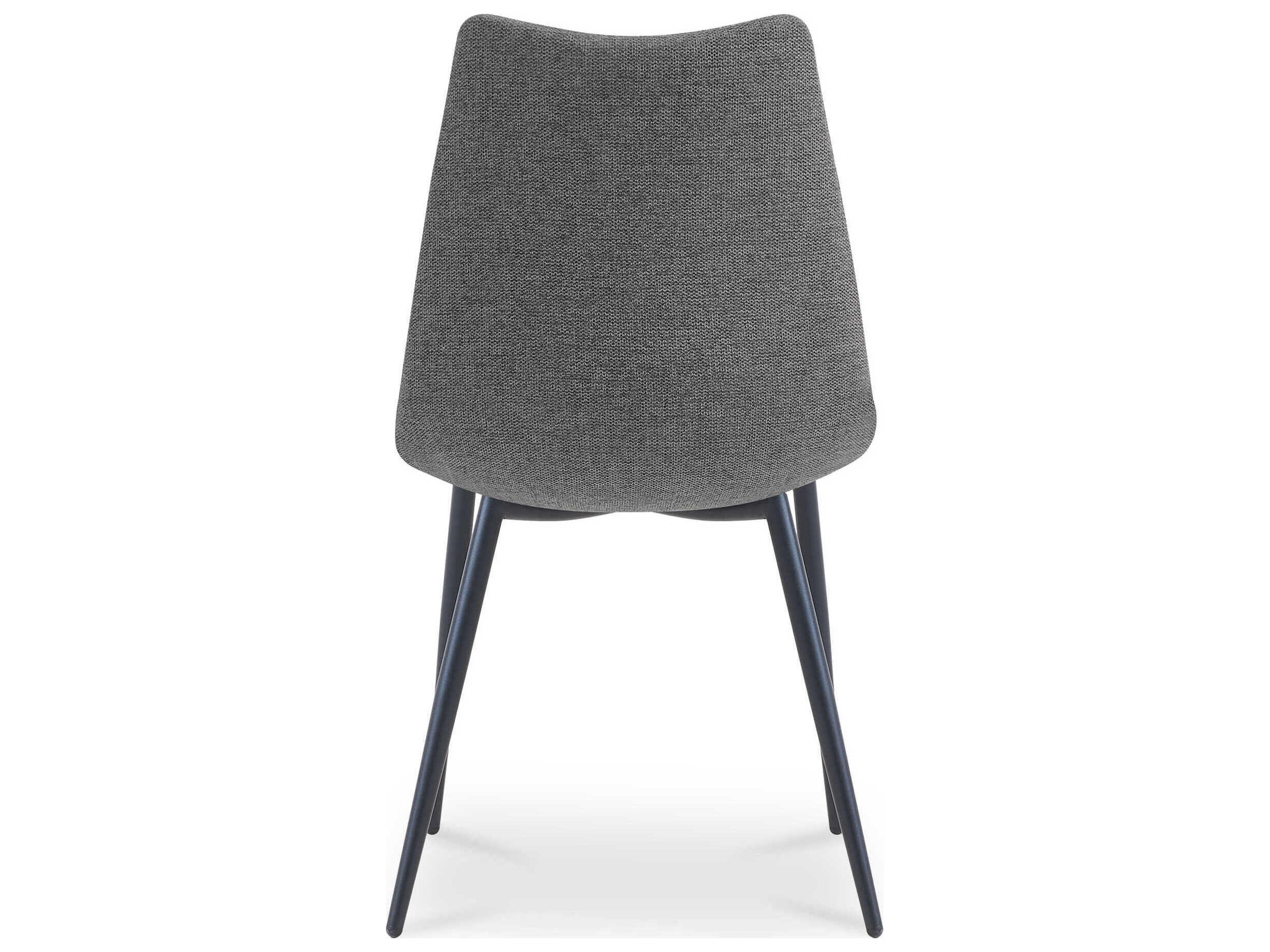 Moe's Home Alibi Plywood Gray Upholstered Armless Dining Chair Set of 2