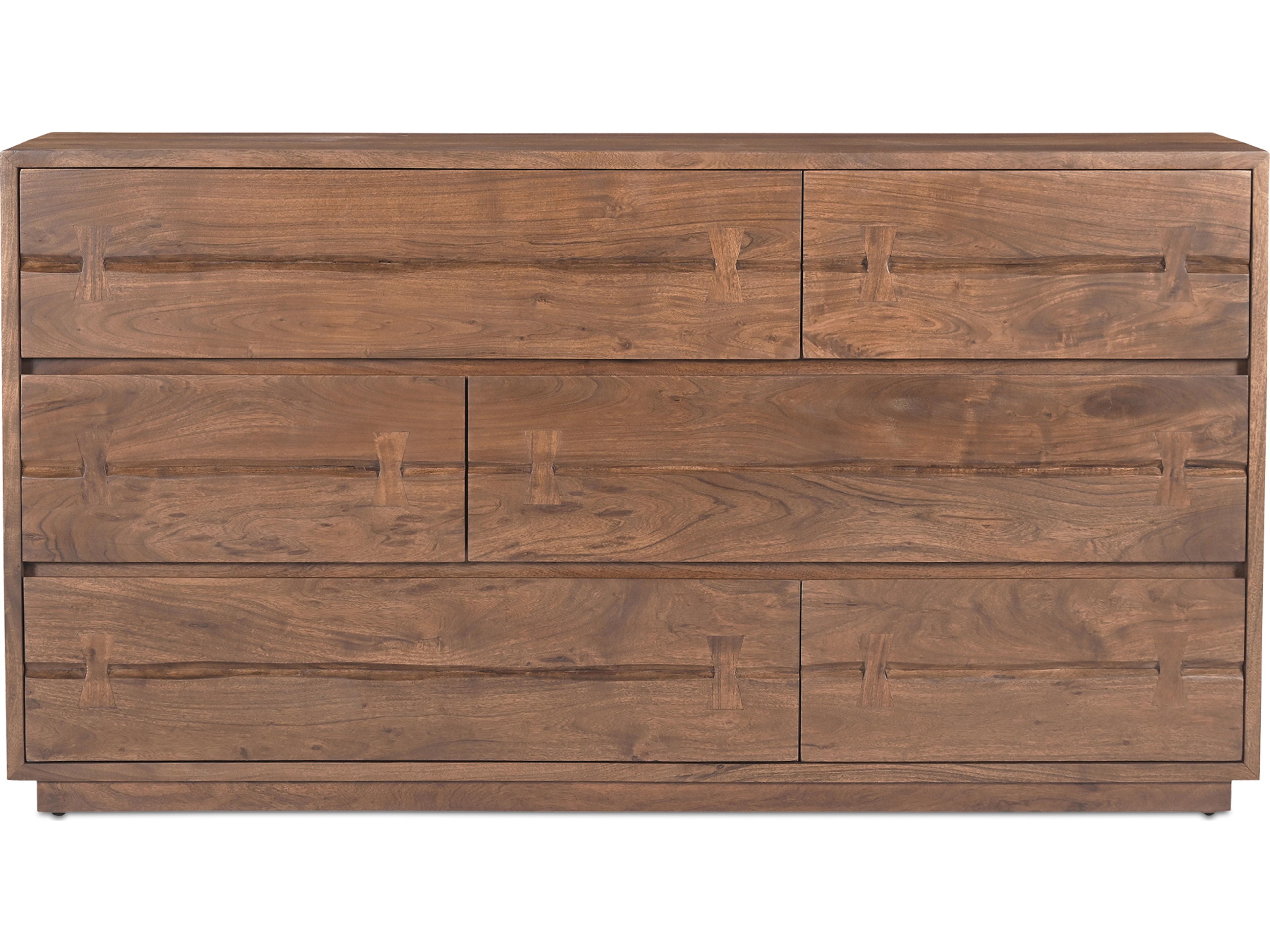 Moe's Home Madagascar 6-Drawers Acacia Wood Double Dresser