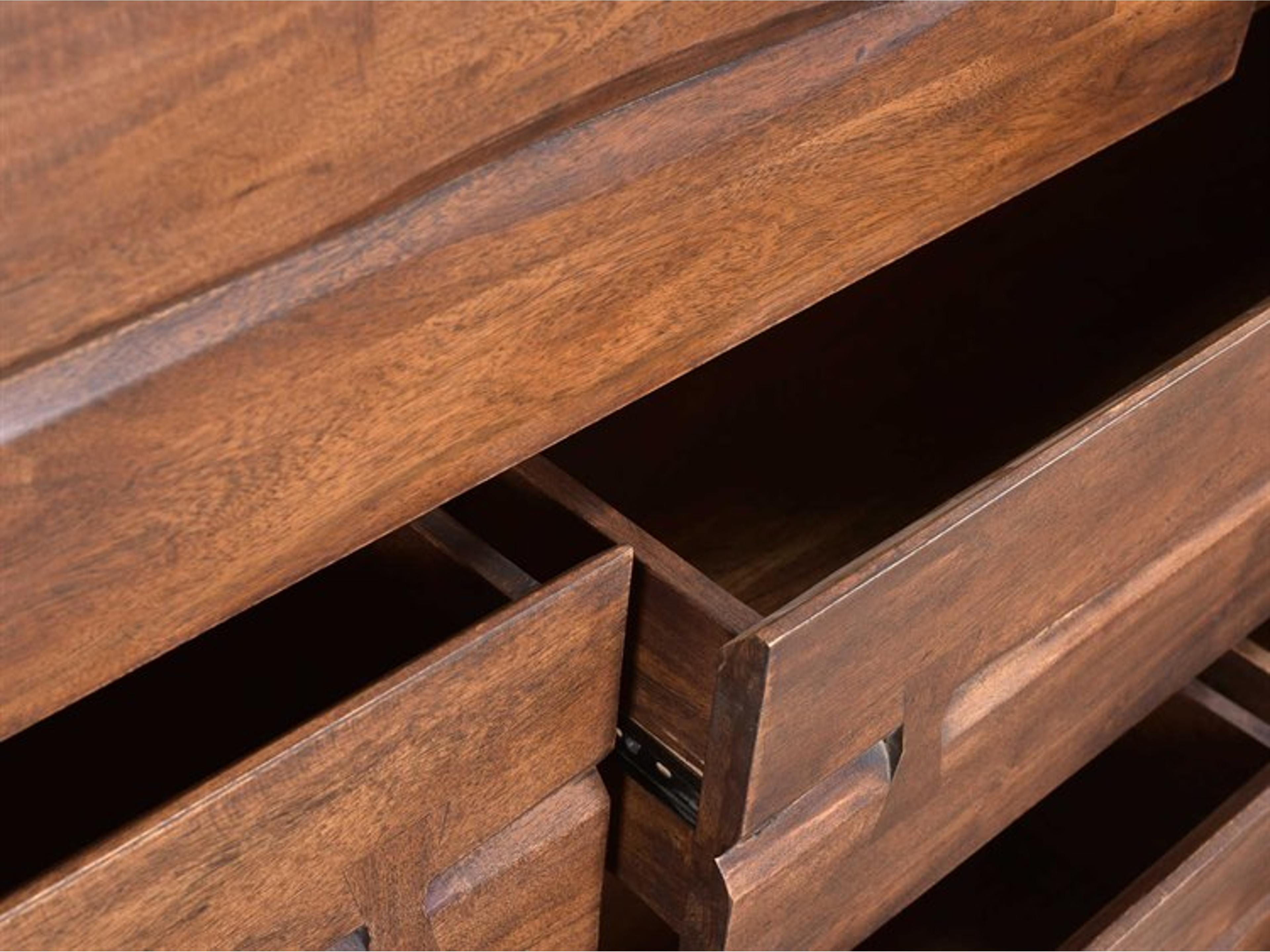 Moe's Home Madagascar 6-Drawers Acacia Wood Double Dresser