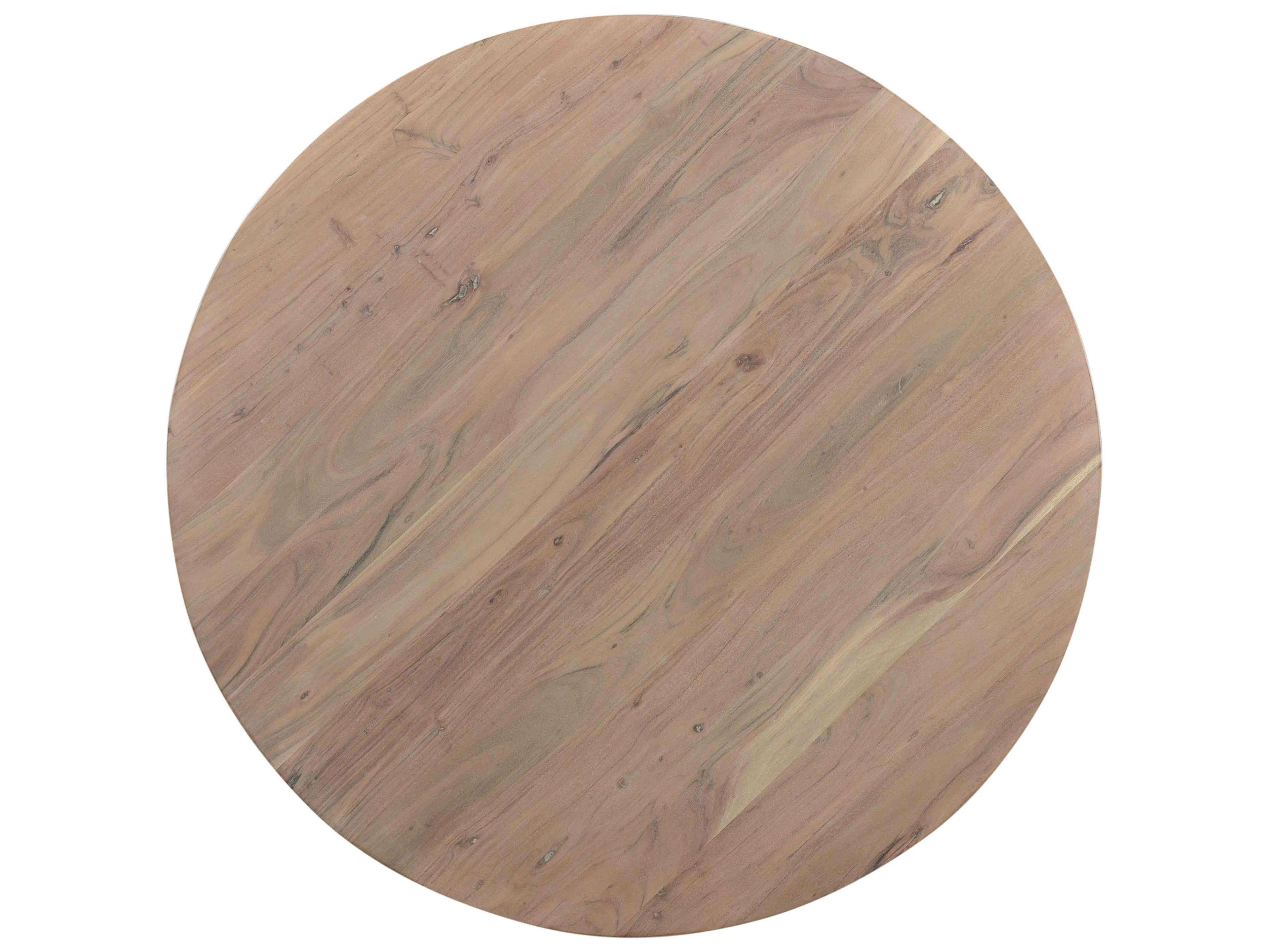 Moe's Home Tanya Round Wood Light Grey Dining Table