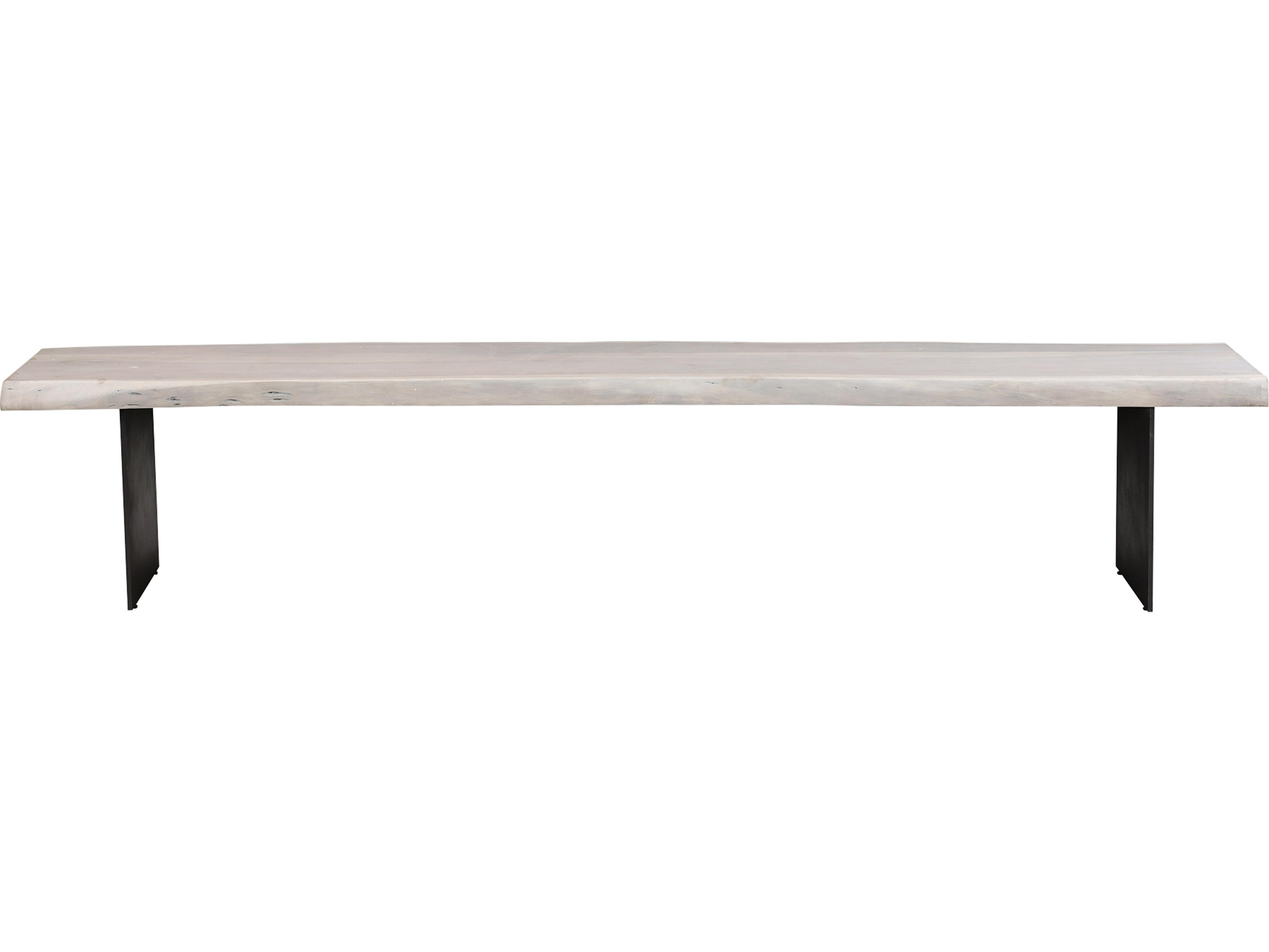 Moe's Home Evans Distressed Whitewashed Accent Bench