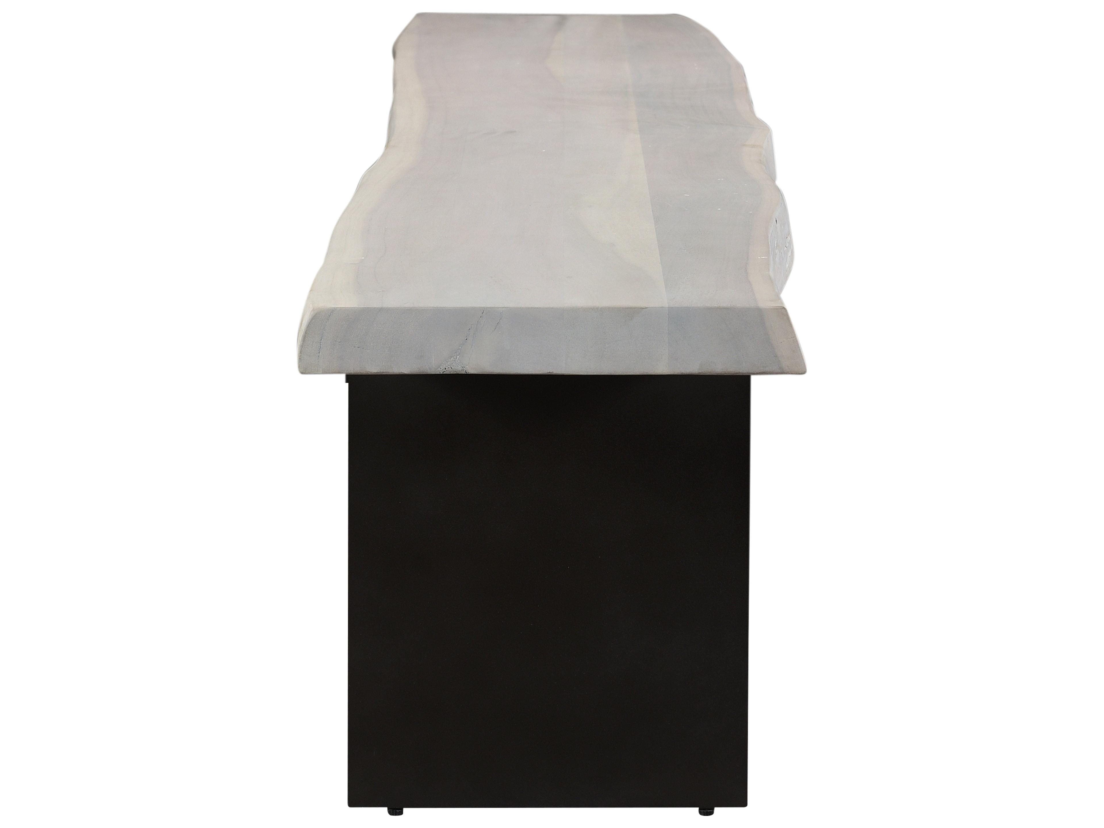 Moe's Home Evans Distressed Whitewashed Accent Bench