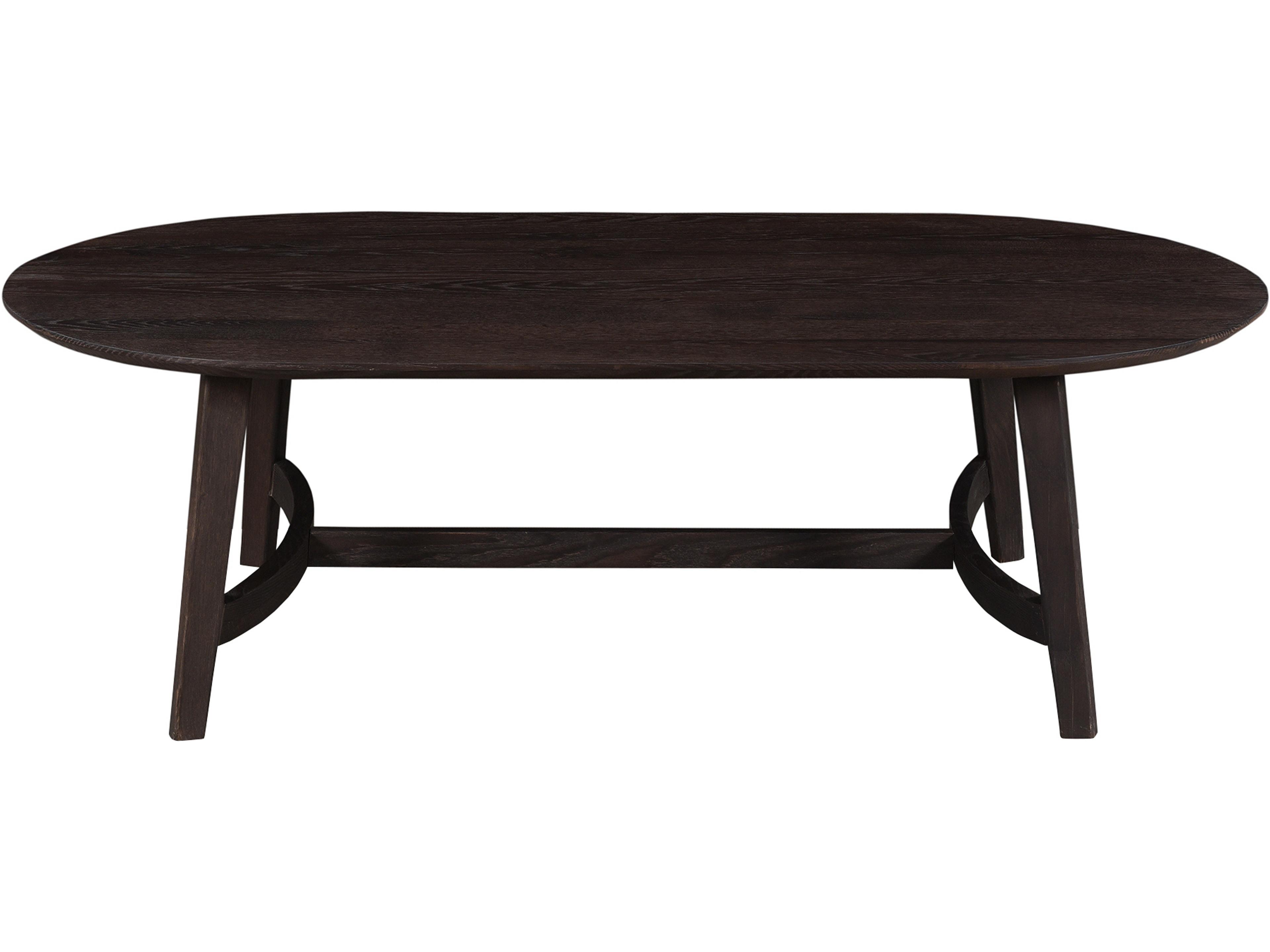 Trie Oval Wood Dark Brown Coffee Table