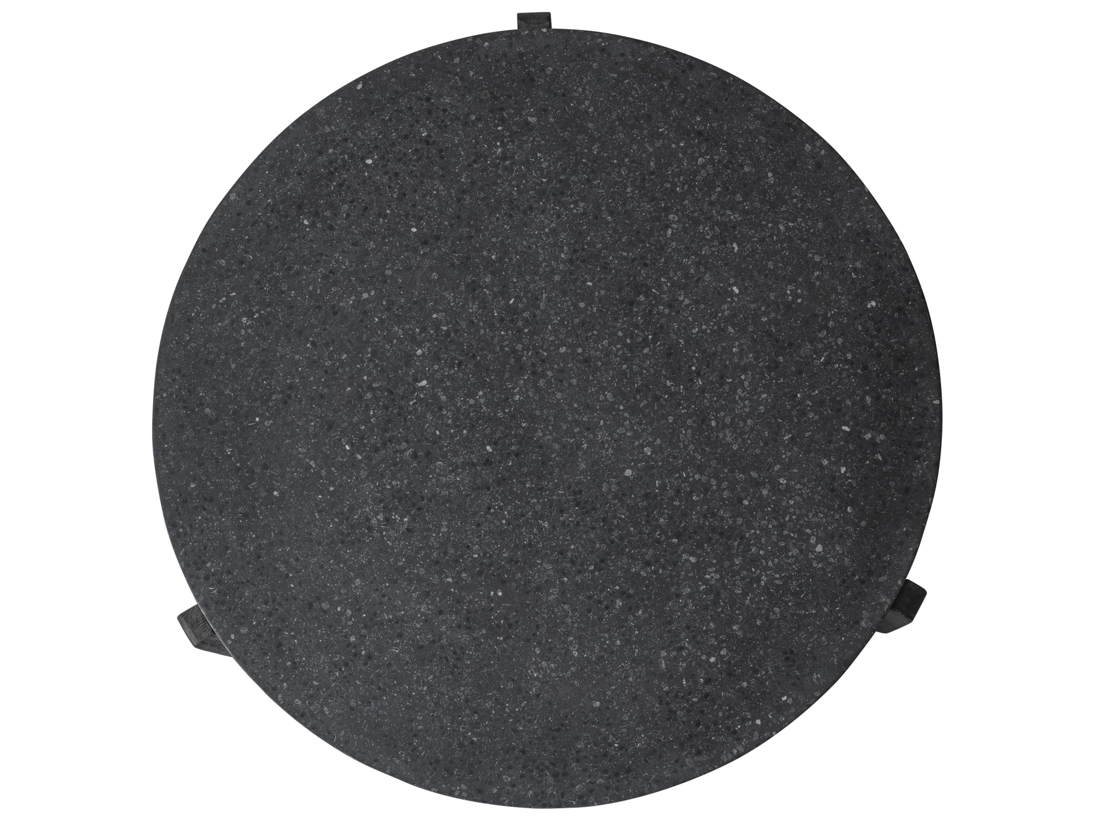 Moe's Home Wunder Round Concrete Black Coffee Table