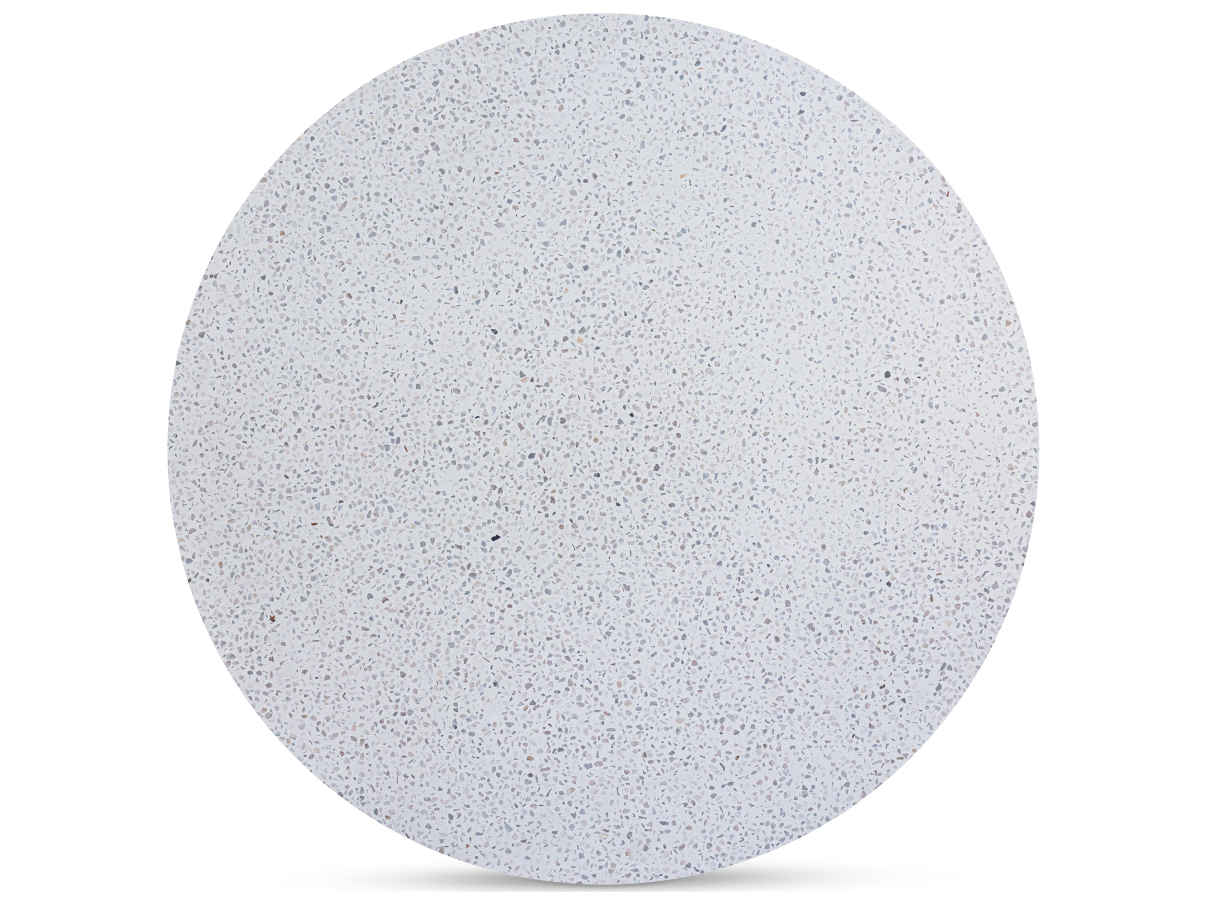 Moe's Home Wunder Round Concrete White Coffee Table