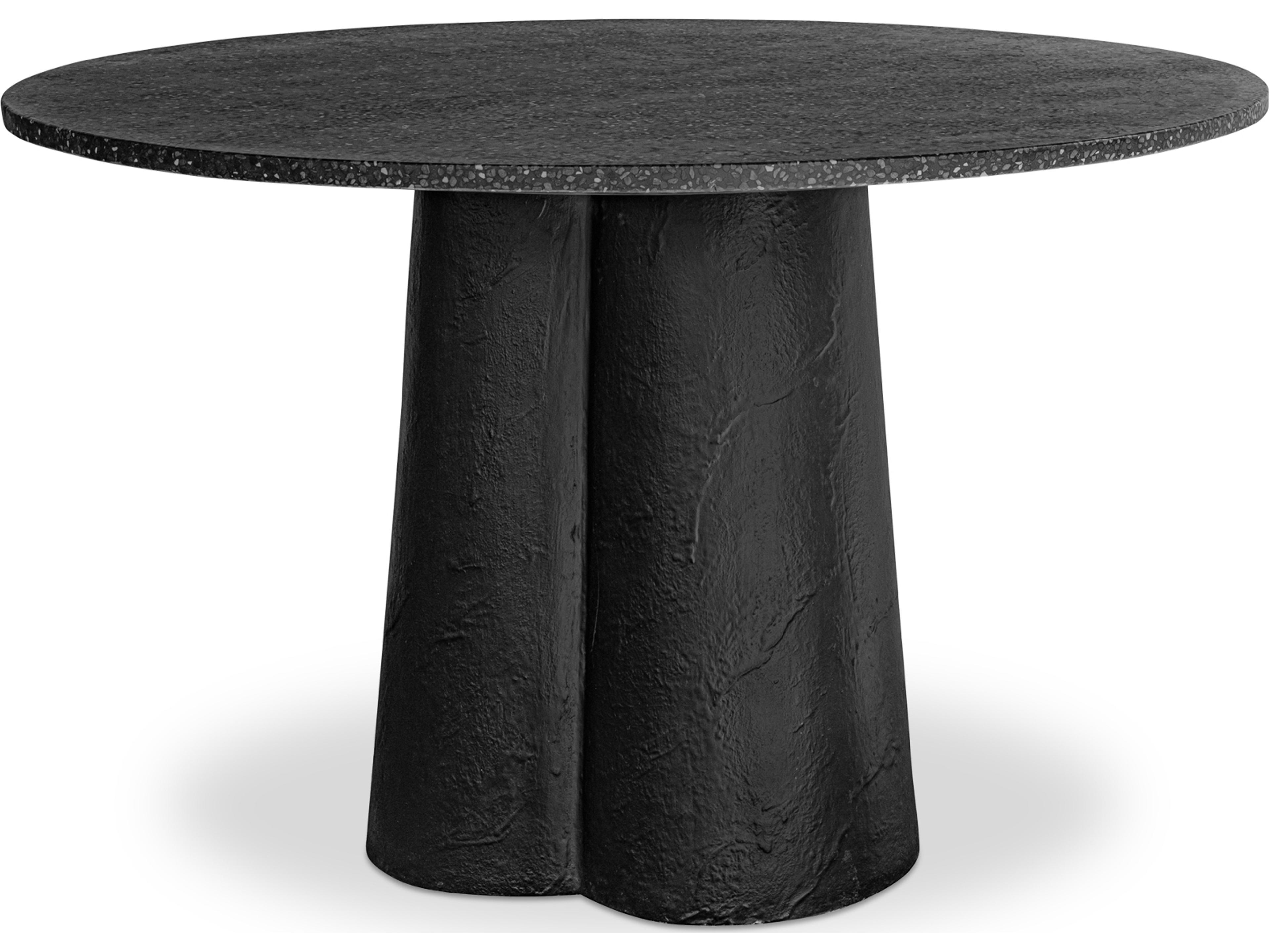 Moe's Home Mono Round Concrete Black Dining Table