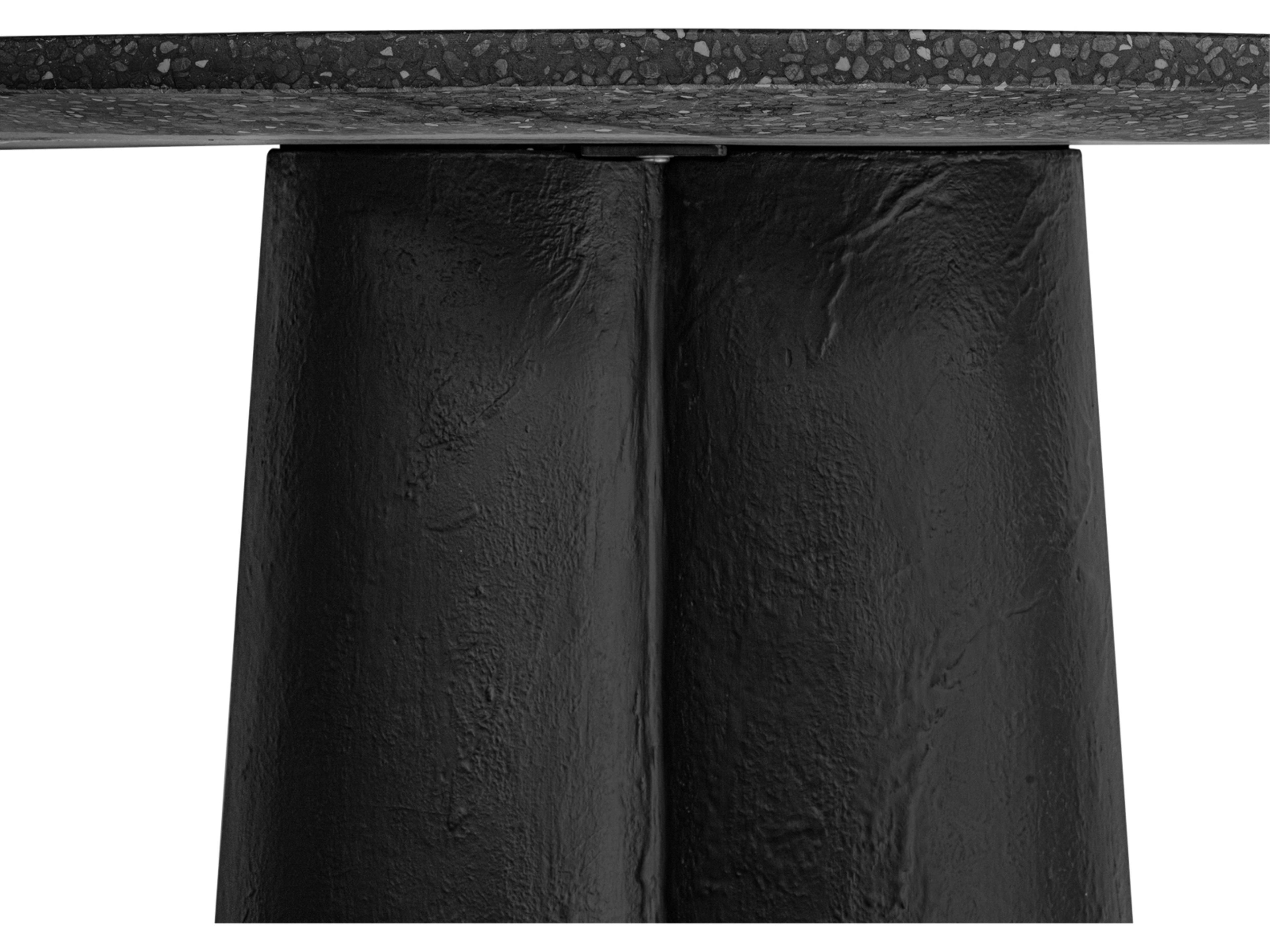 Moe's Home Mono Round Concrete Black Dining Table