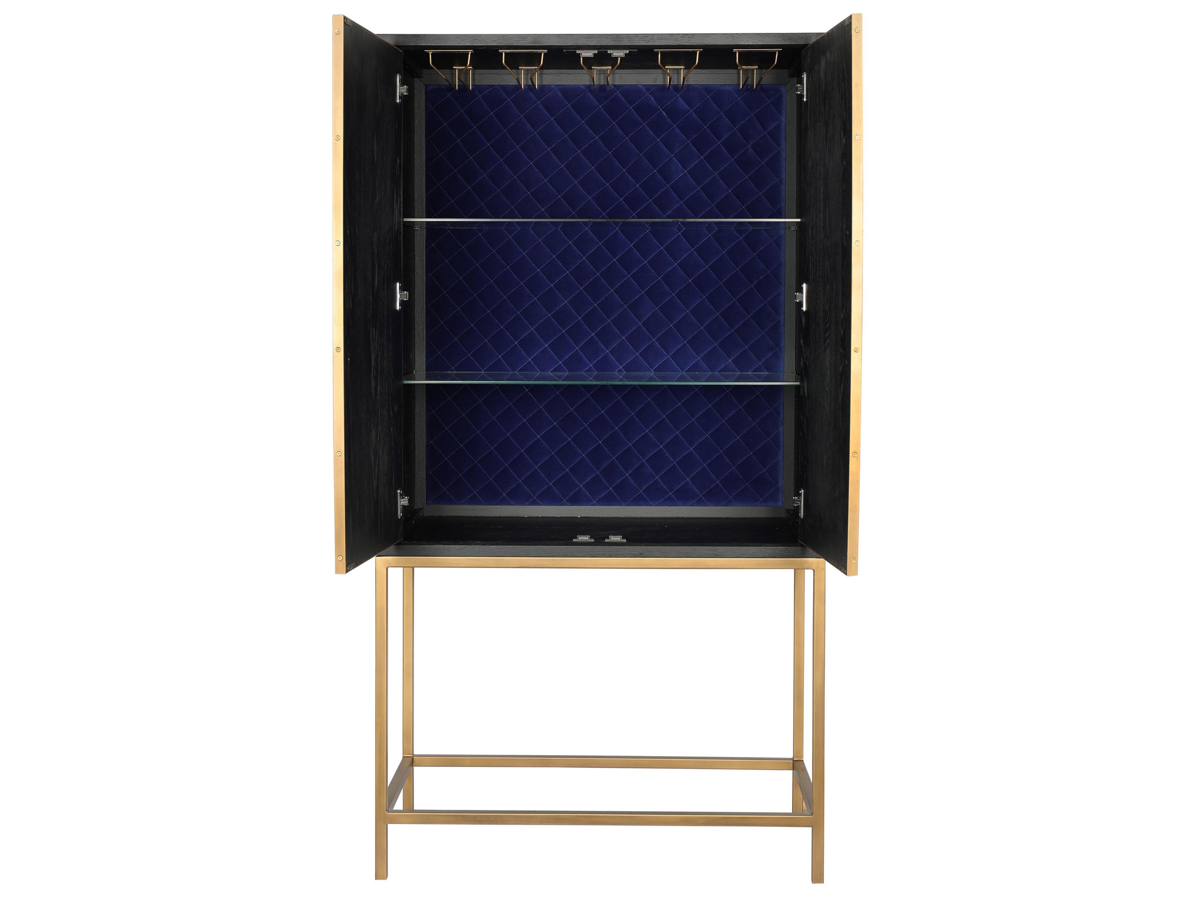 Moe's Home Mako Oak Wood Grey Bar Cabinet