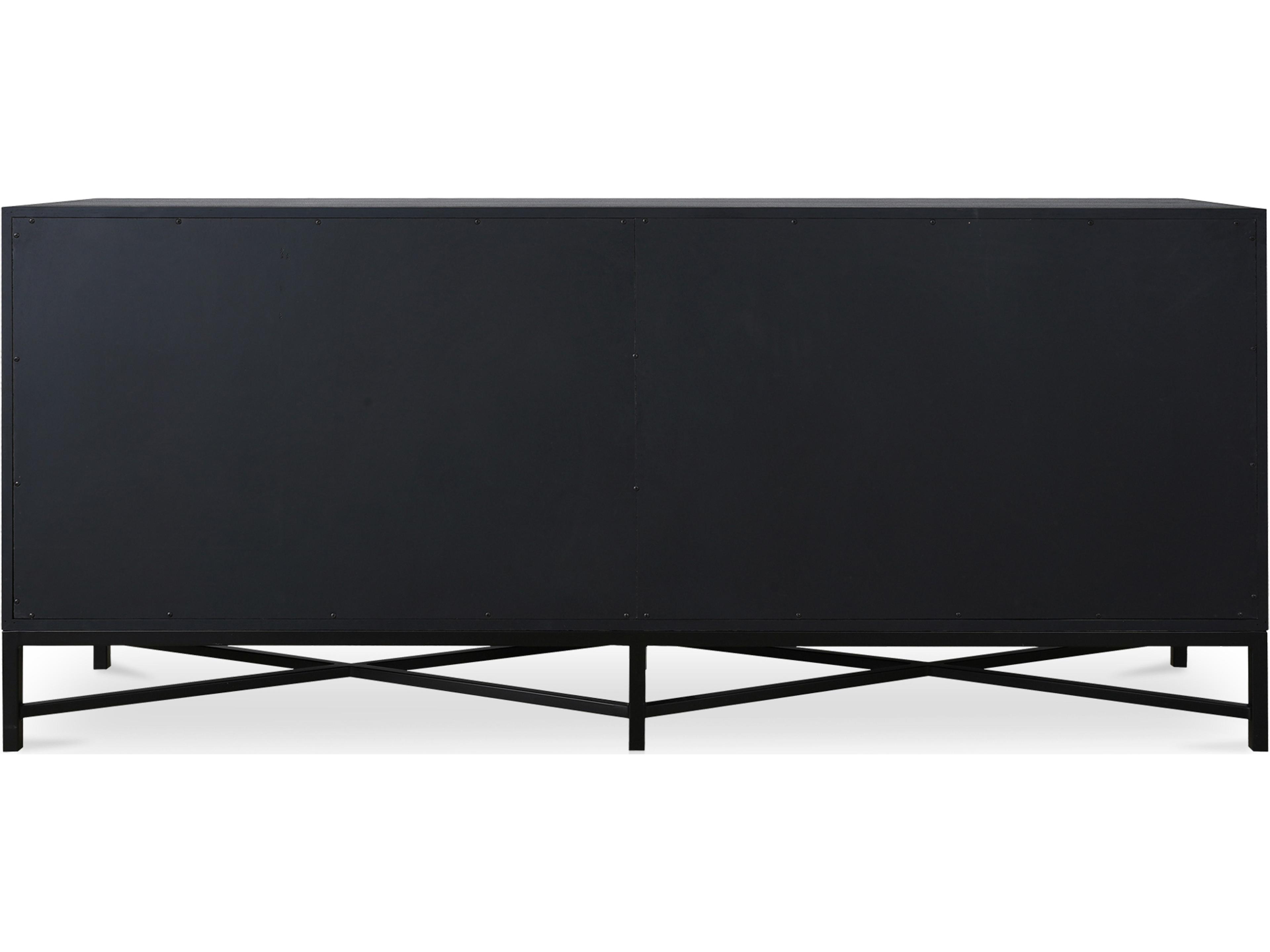 Moe's Home Mako 76" Oak Wood Black Sideboard