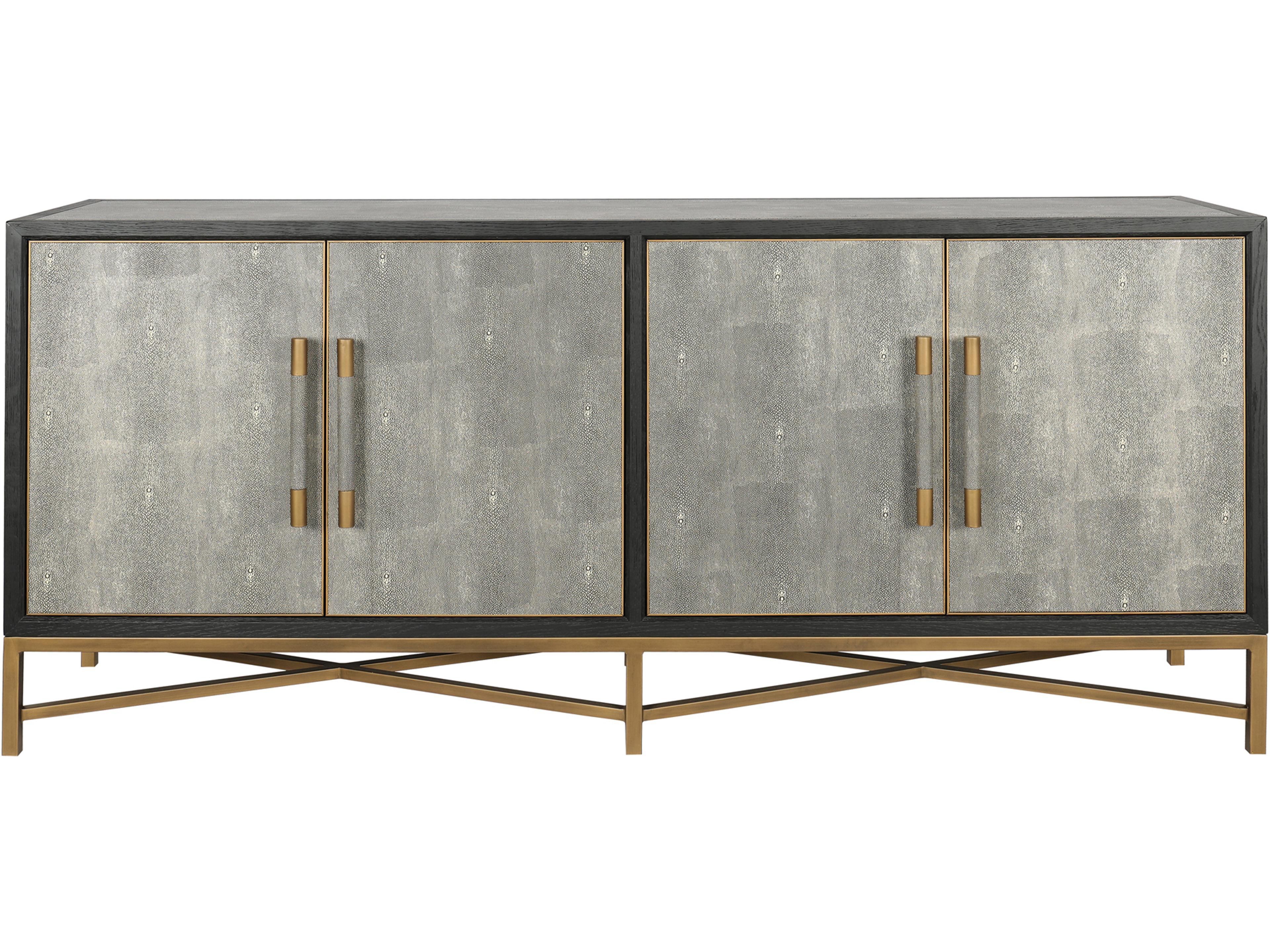 Mako Sideboard Art Deco Oak and Vegan Leather