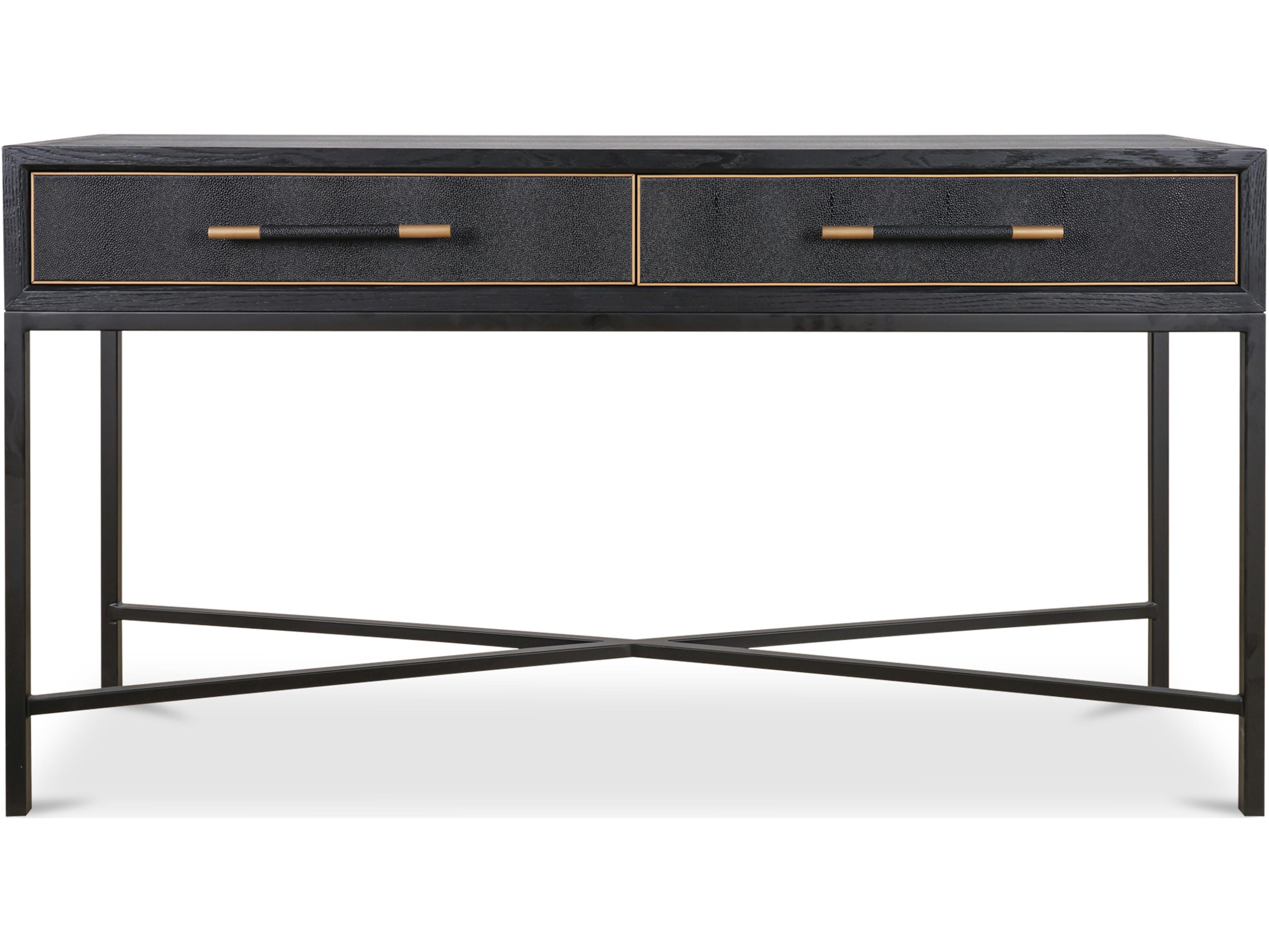 Moe's Home Mako  Black Rectangular Wood Console Table