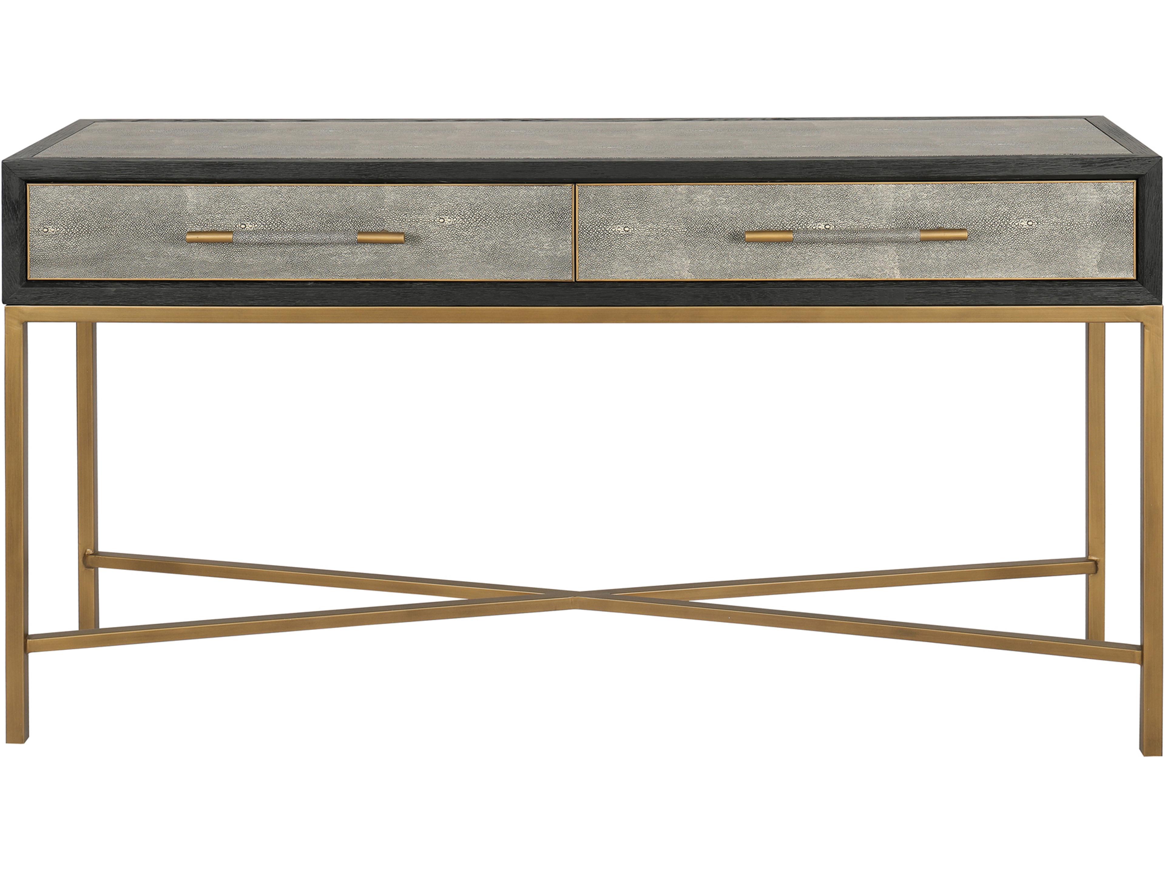 Mako Console Table Grey and Dark Oak
