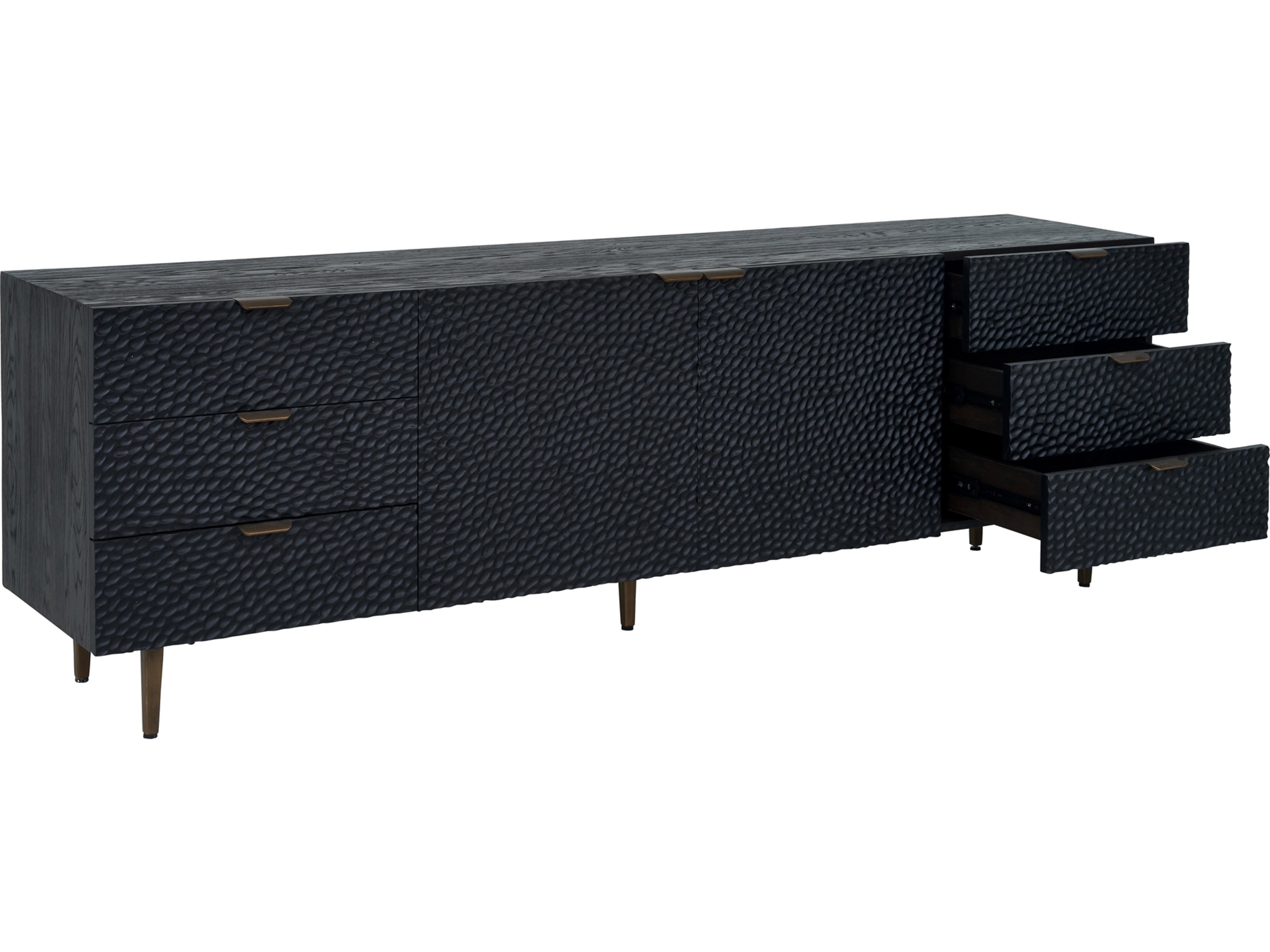 Moe's Home 79" Oak Wood Black Sideboard