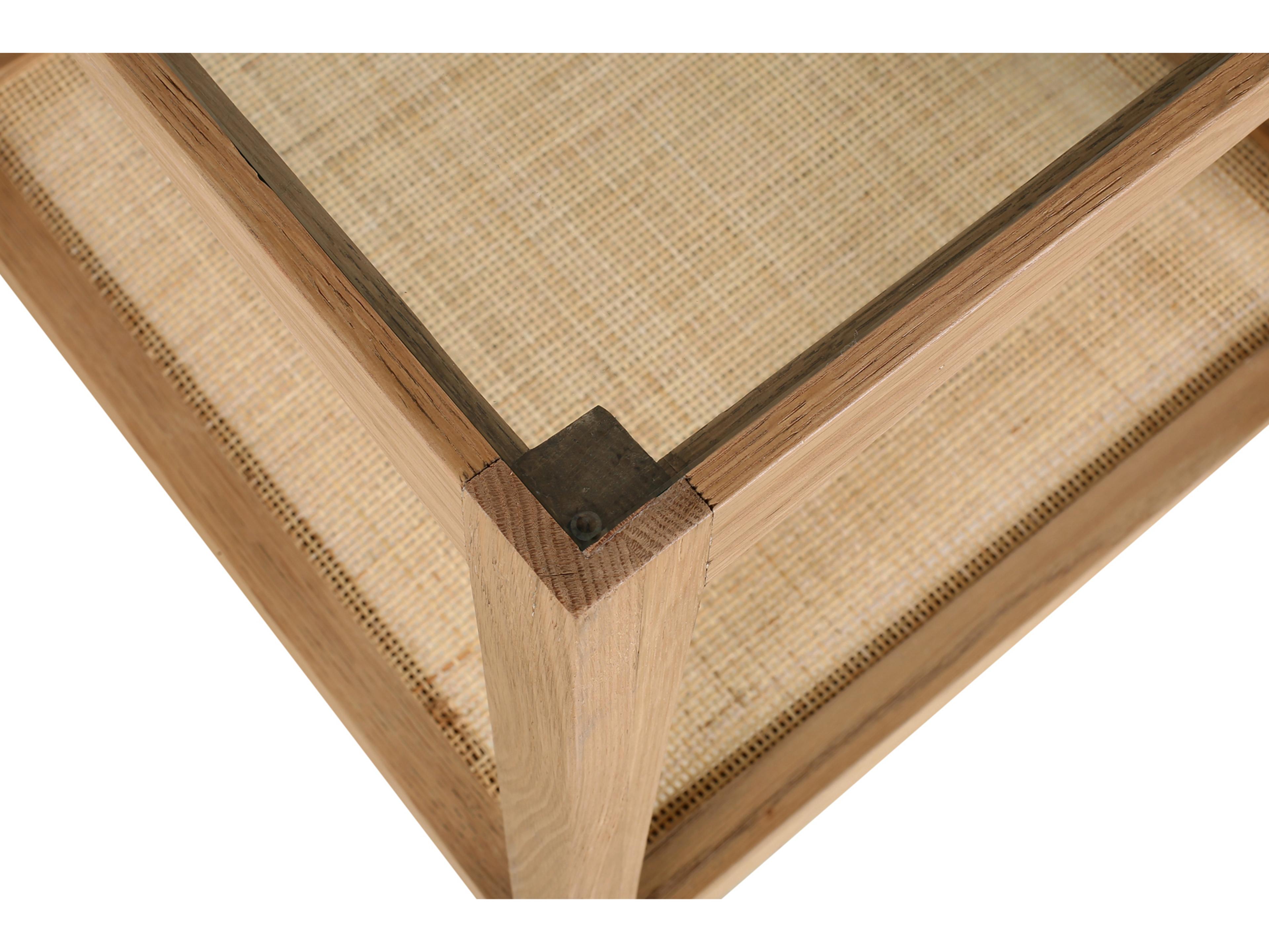 Moe's Home Square Glass Natural End Table