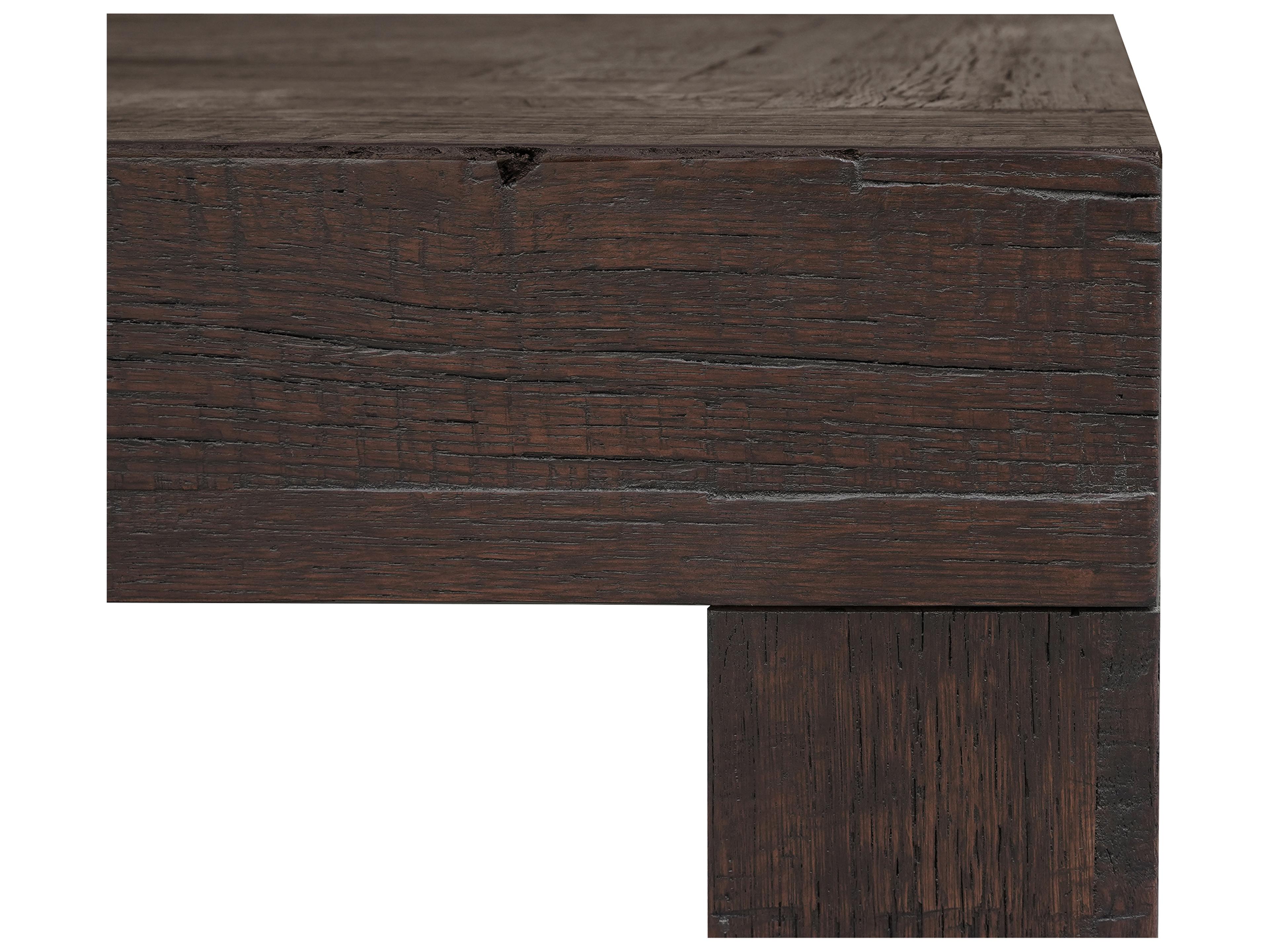 Moe's Home Evander Square Wood Rustic Brown Coffee Table