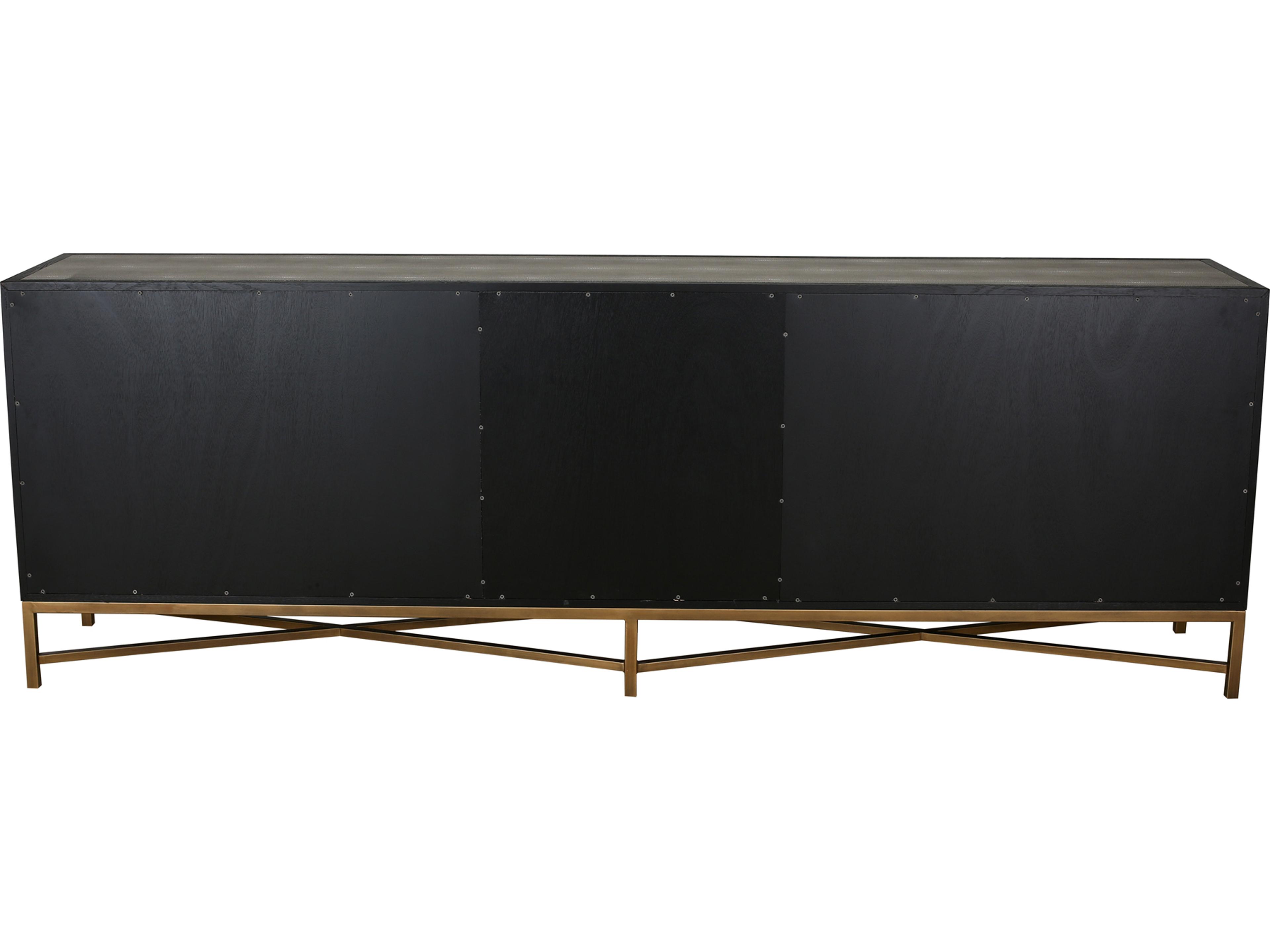 Moe's Home 100" Oak Wood Grey Black Sideboard