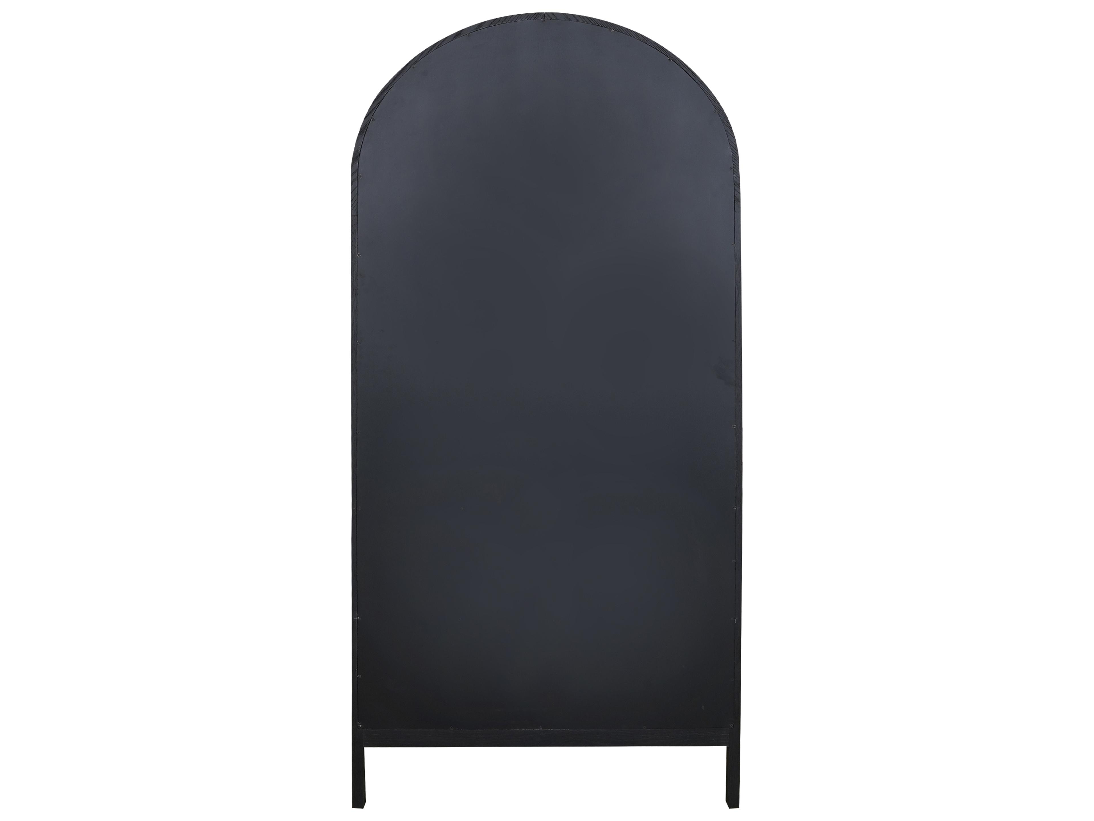 Moe's Home Wilde Oak Wood Black Display Cabinet