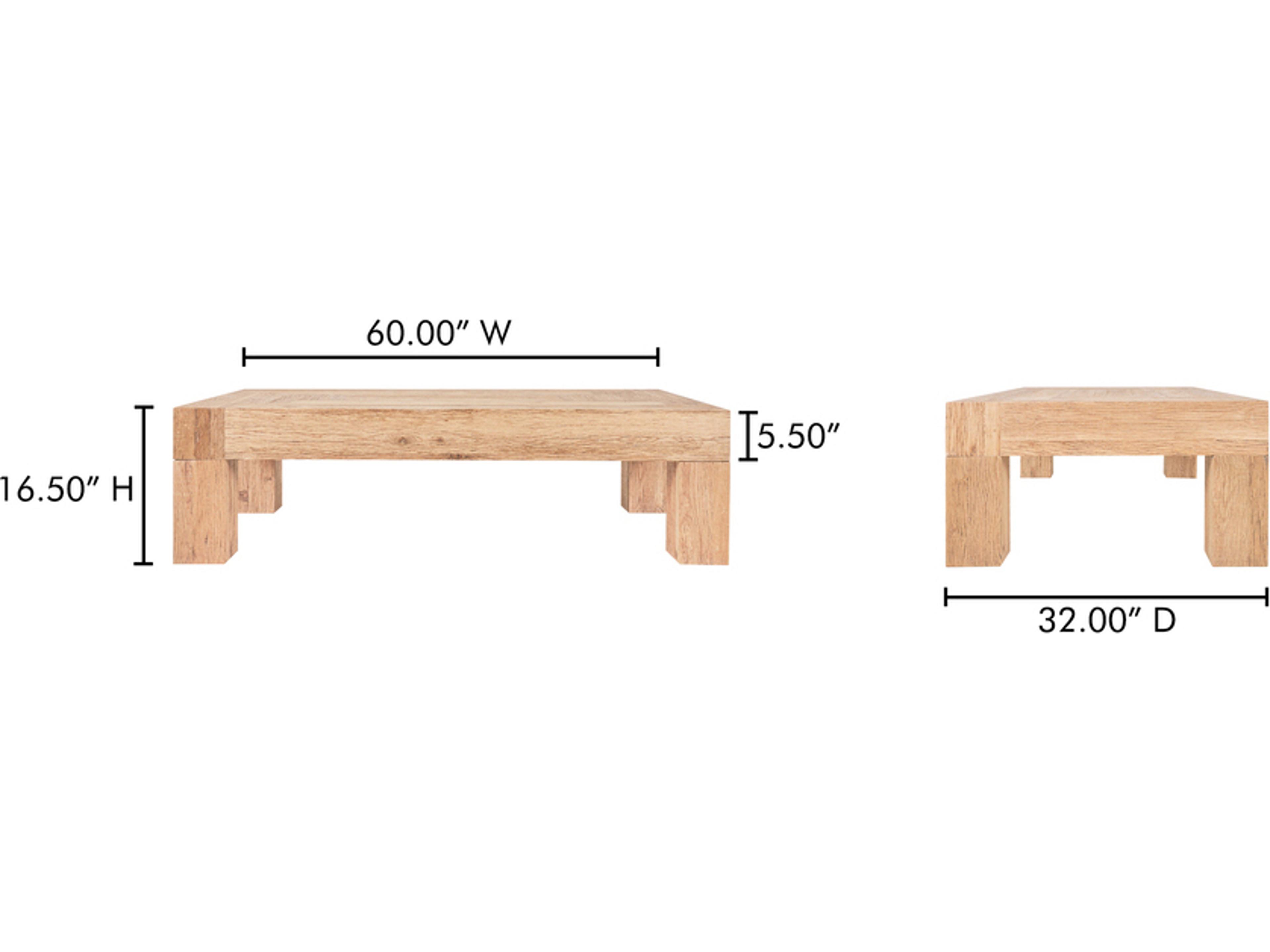 Moe's Home Evander Rectangular Wood Coffee Table