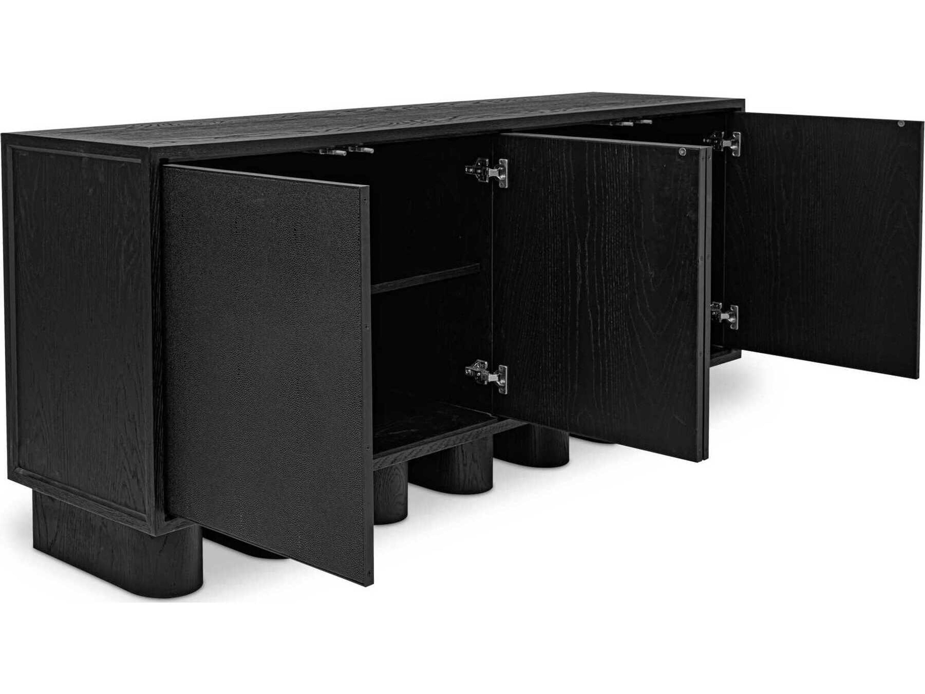 Moe's Home Marcelle 80" Oak Wood Black Sideboard