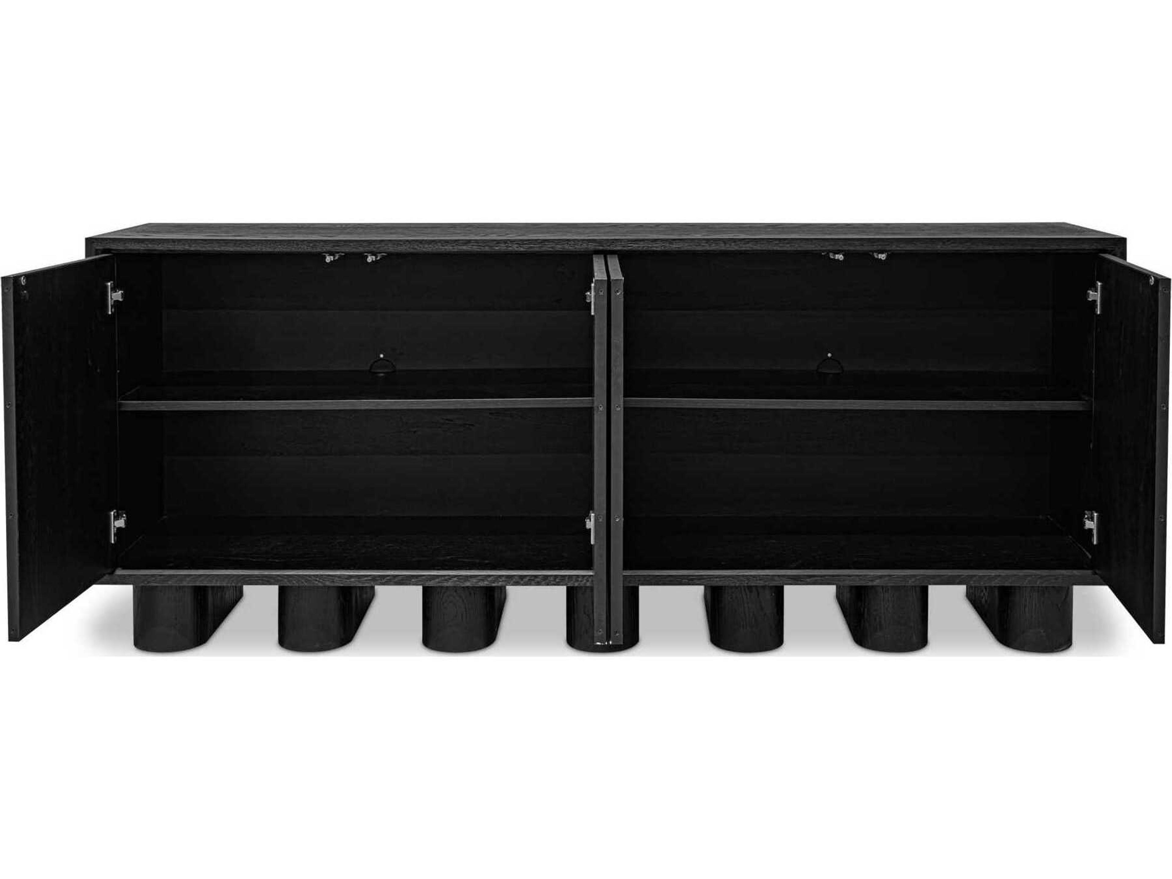 Moe's Home Marcelle 80" Oak Wood Black Sideboard