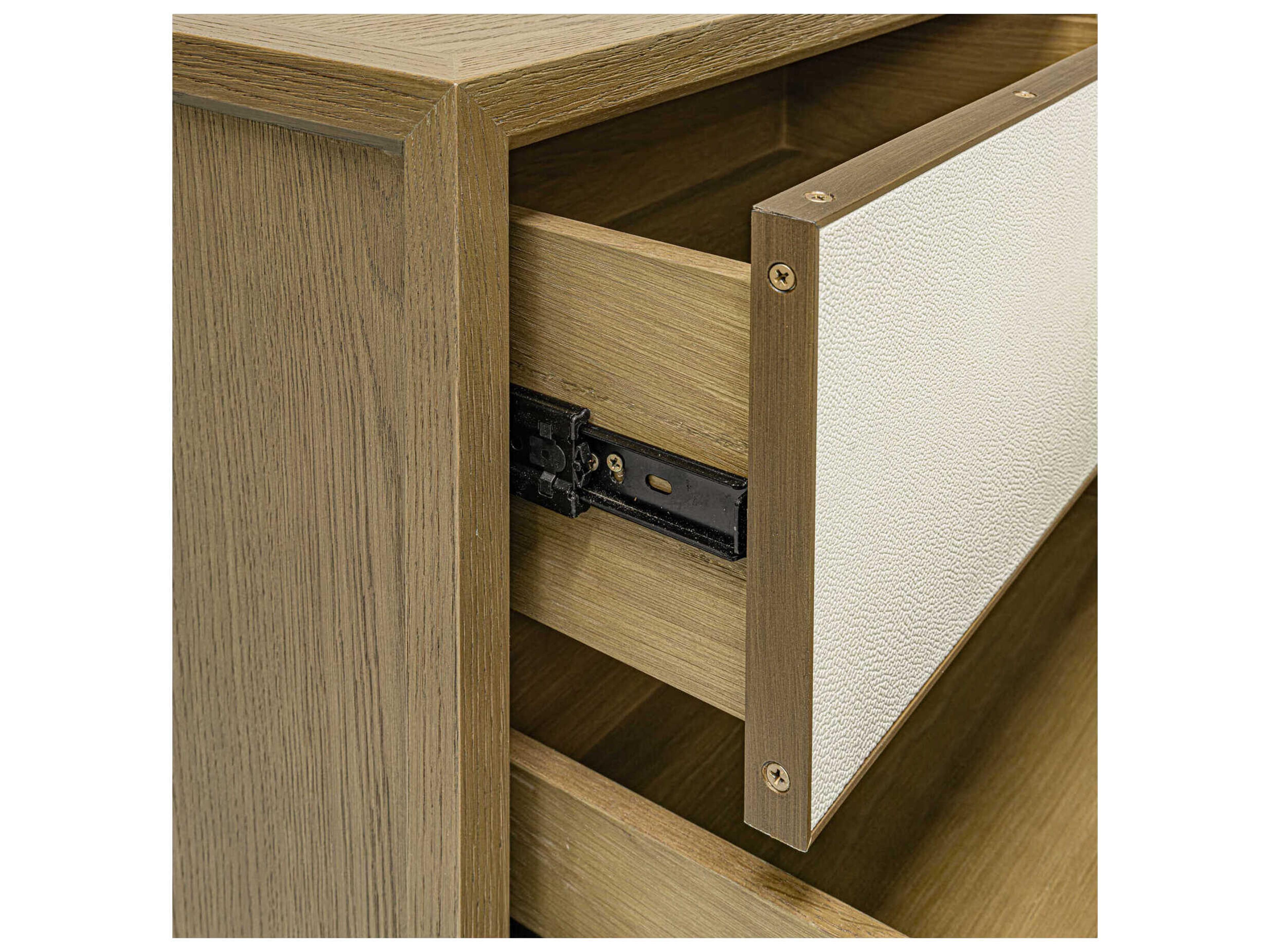 Moe's Home Marcelle 2-Drawers Oak Wood Nightstand