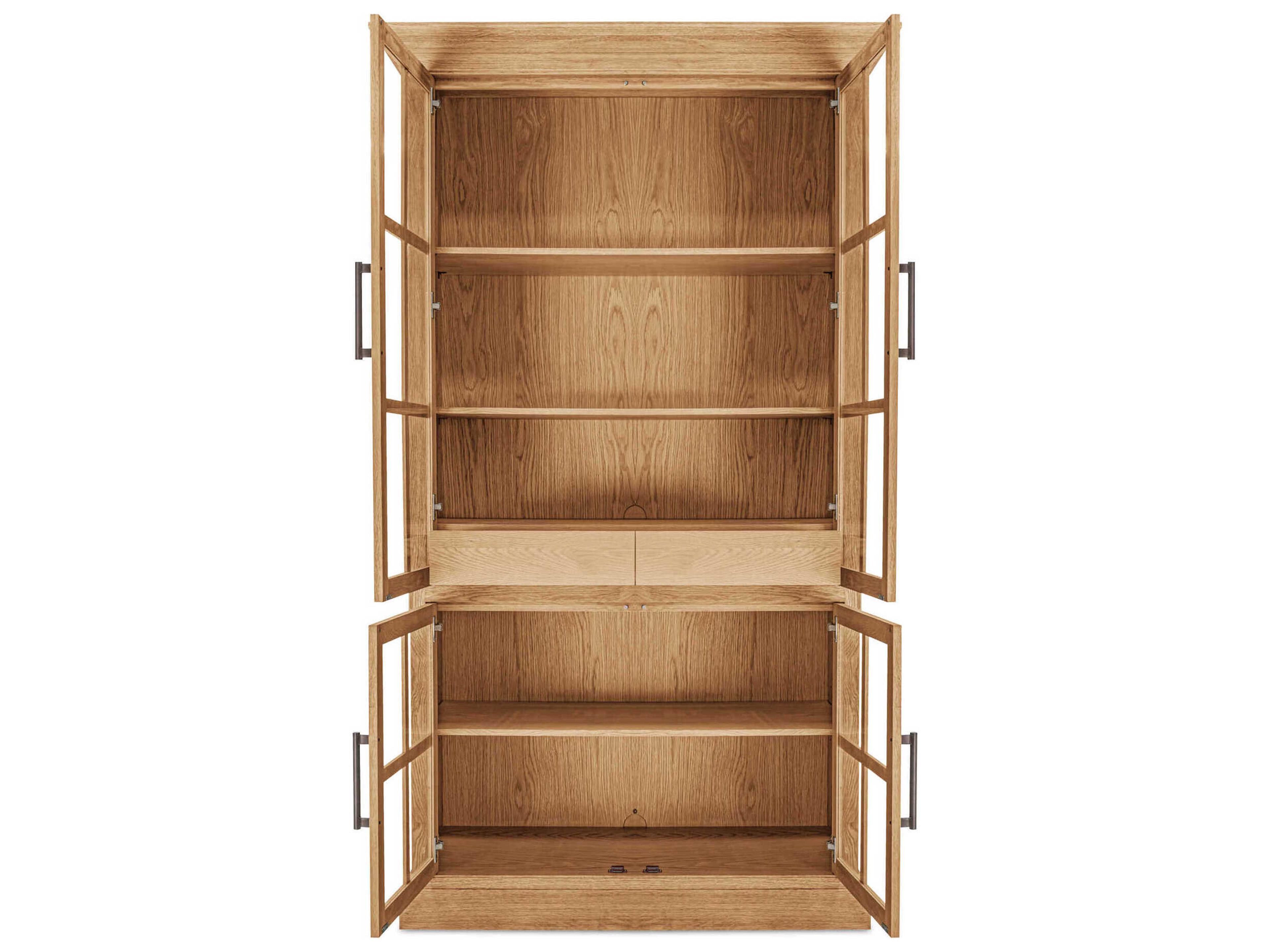 Moe's Home Raymond Oak Wood Natural Display Cabinet