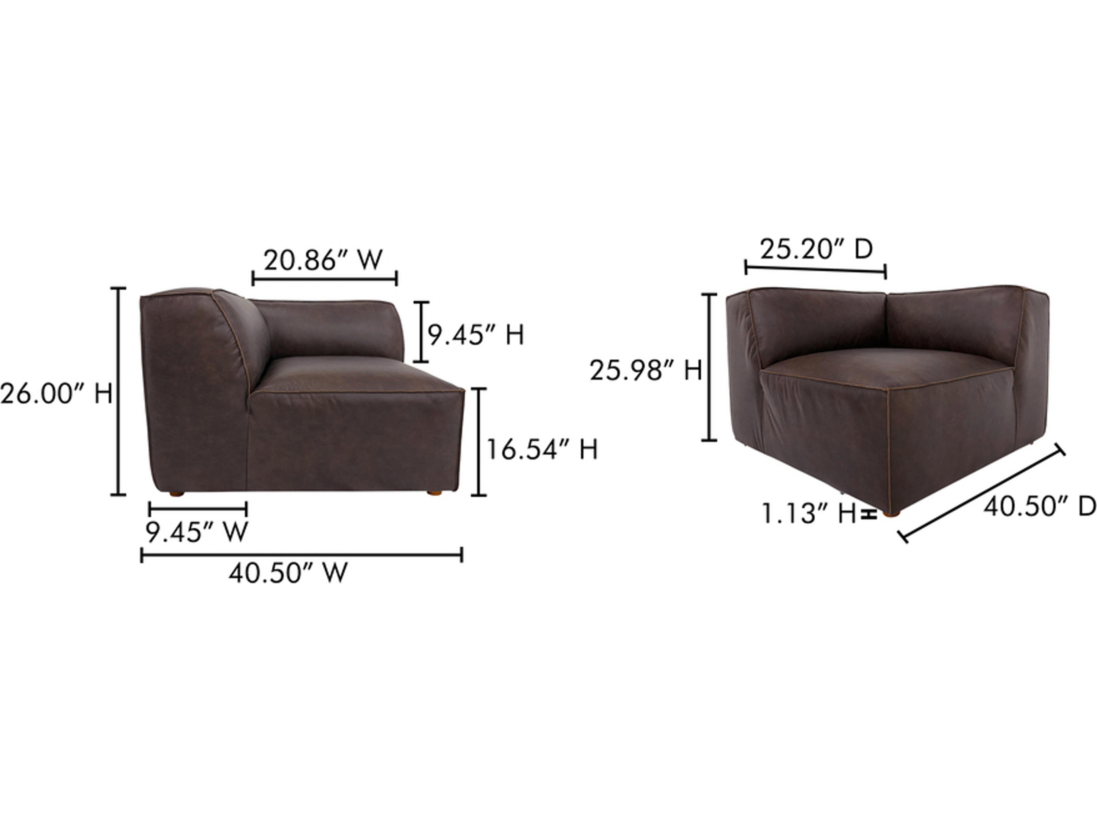 Moe's Home Form Brown Leather Modular Chair