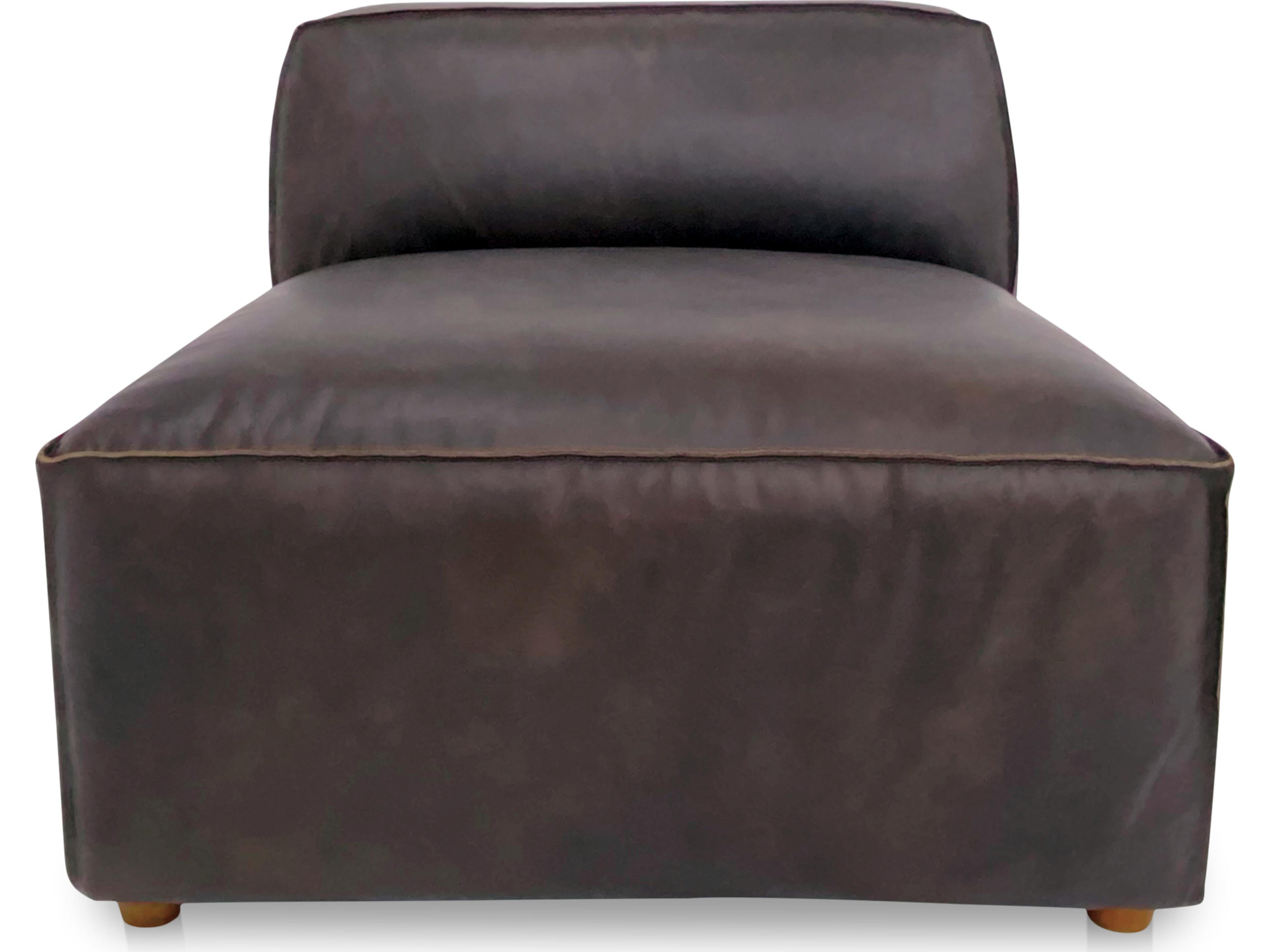 Form Brown Leather Chair and a Half