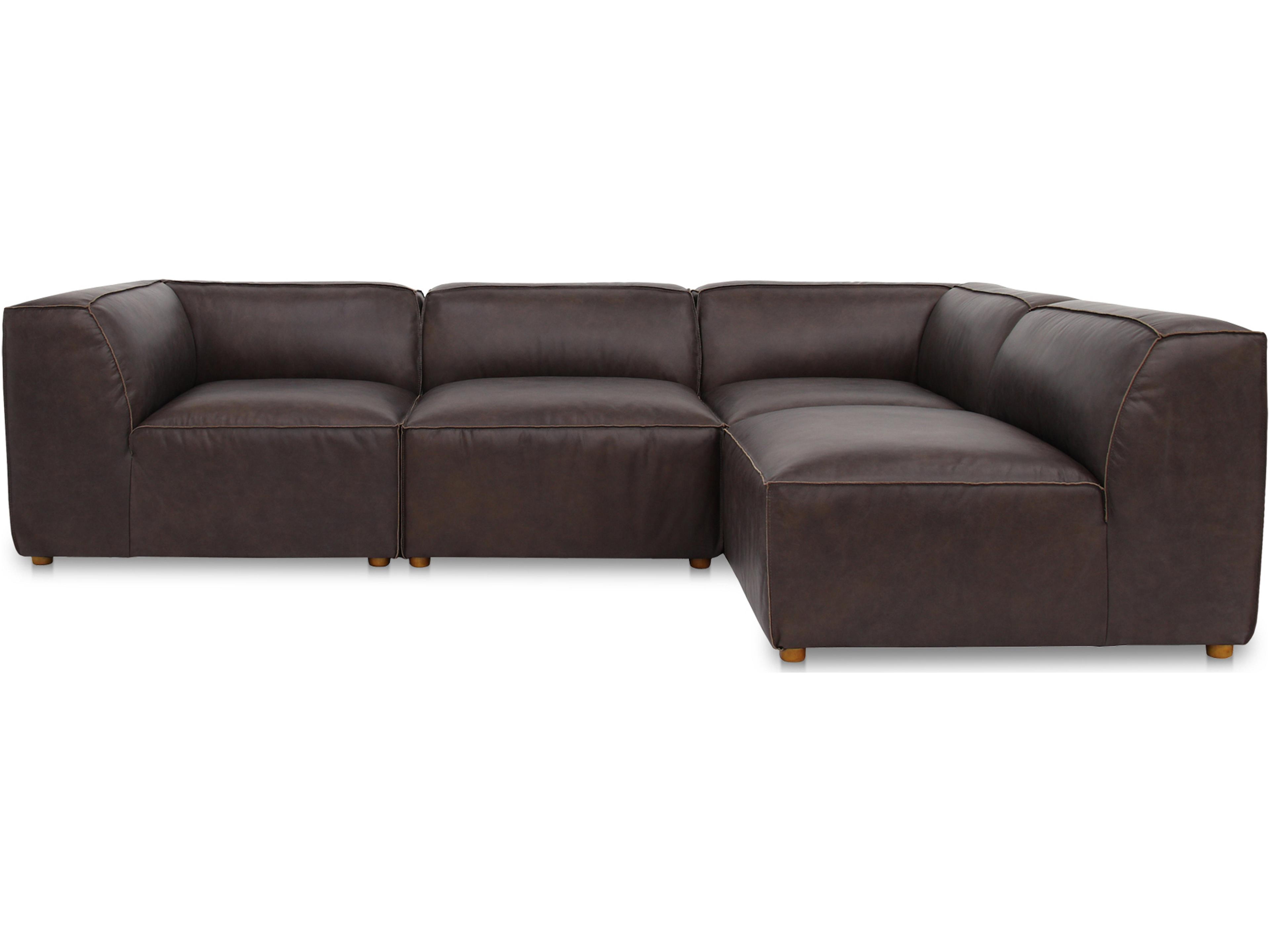 Form Brown Leather Sectional Sofa