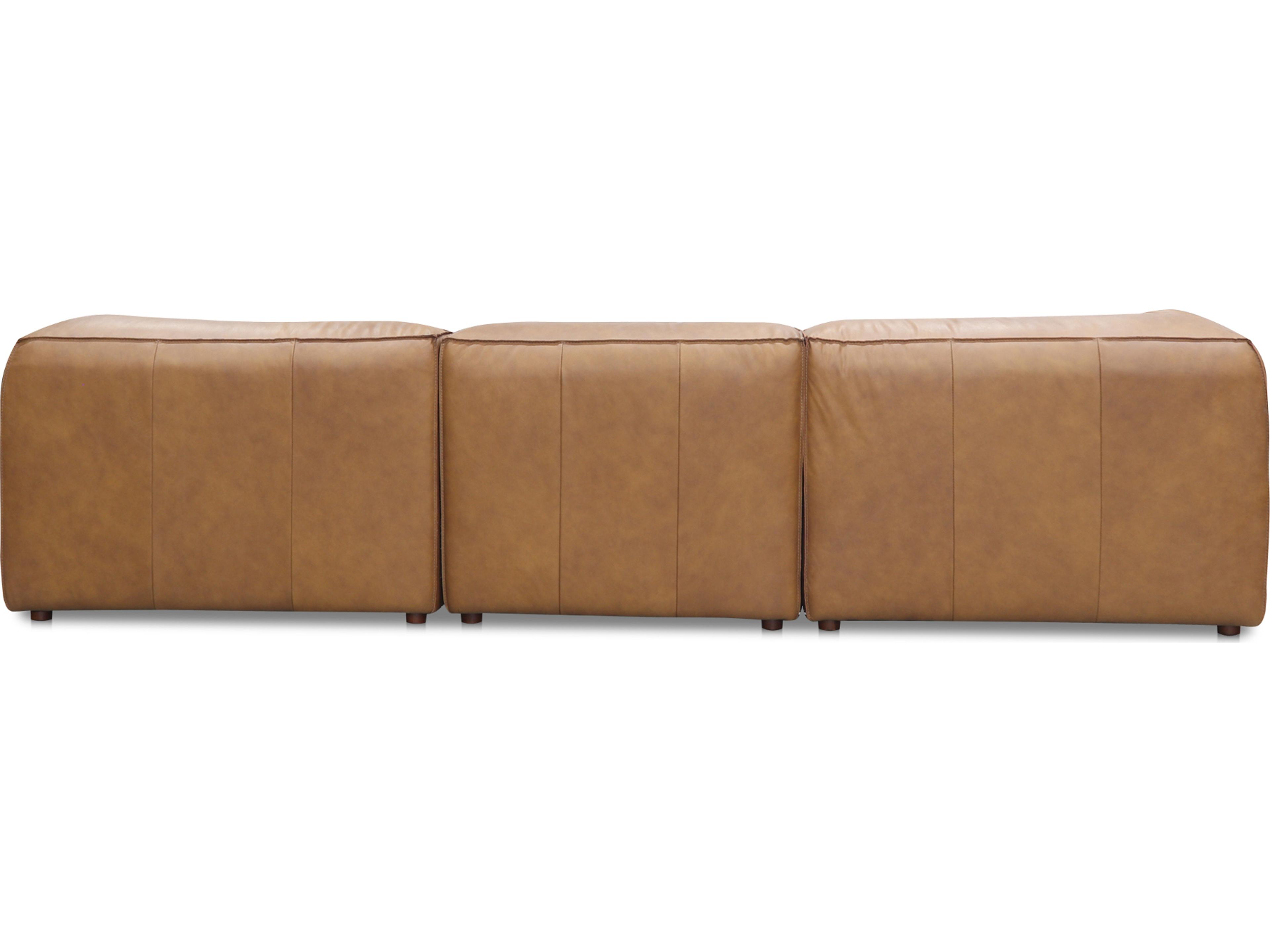 Moe's Home Form Brown Leather Sectional Sofa