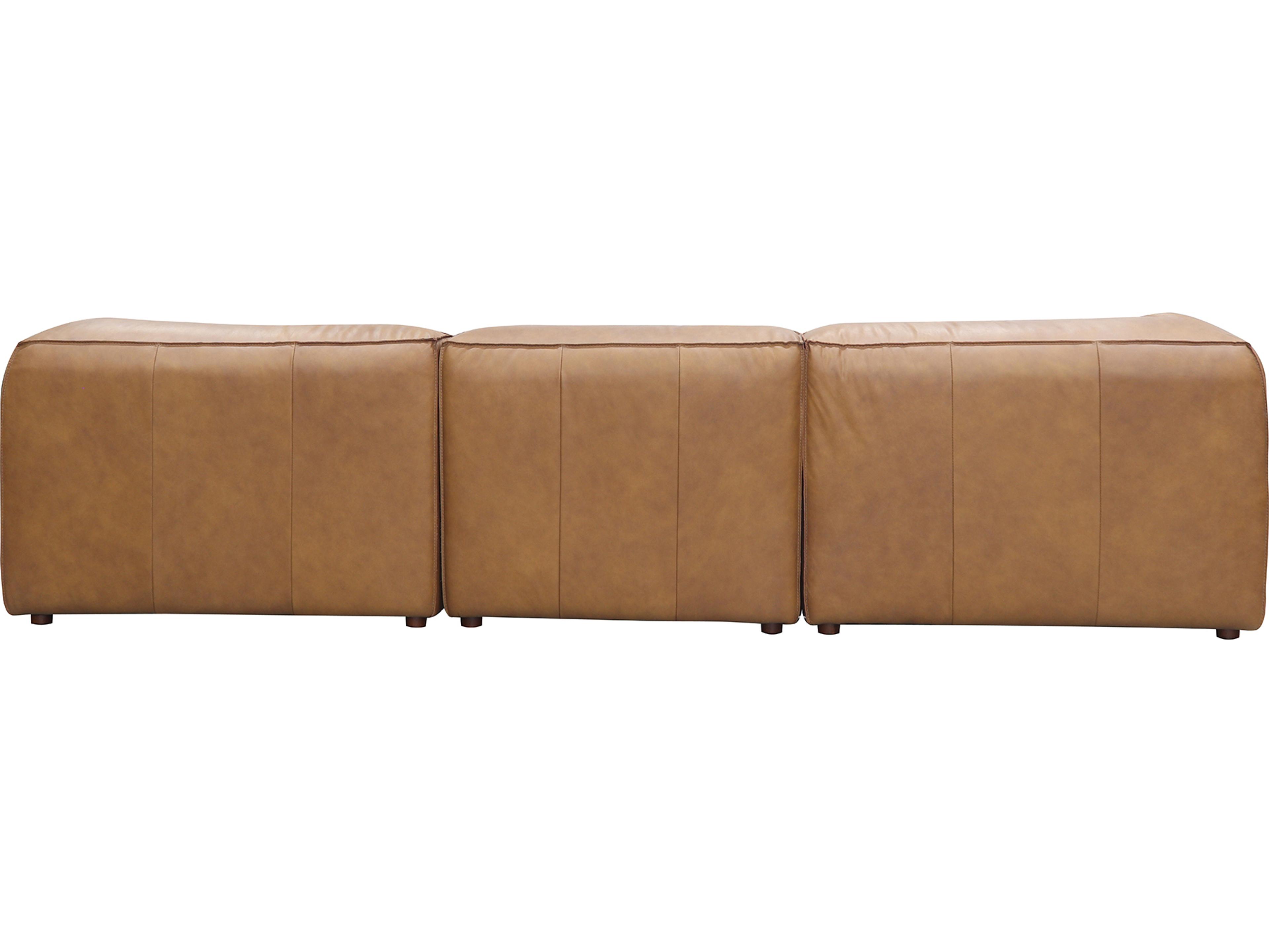 Moe's Home Form Brown Leather Sectional Sofa