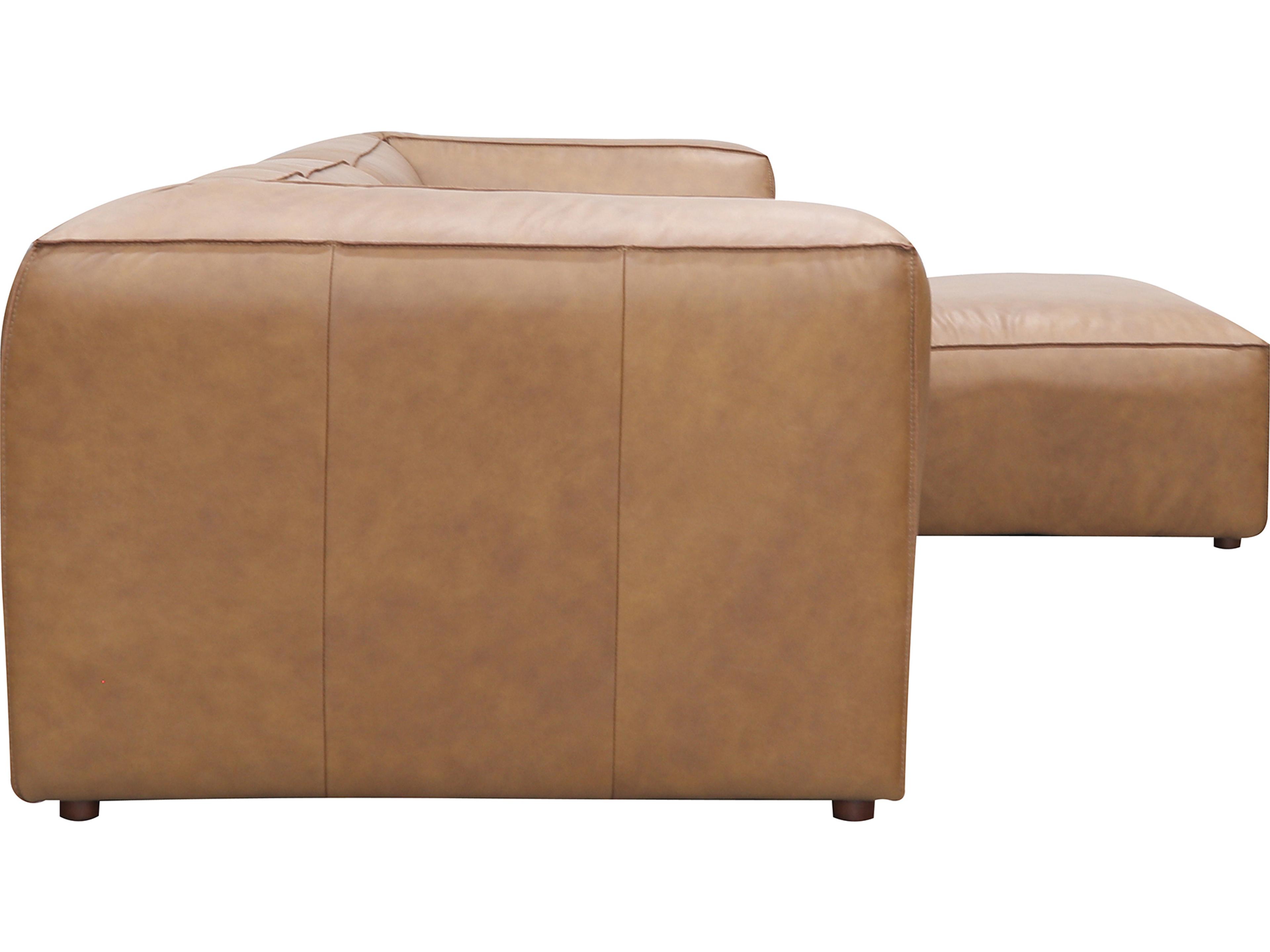 Moe's Home Form Brown Leather Sectional Sofa