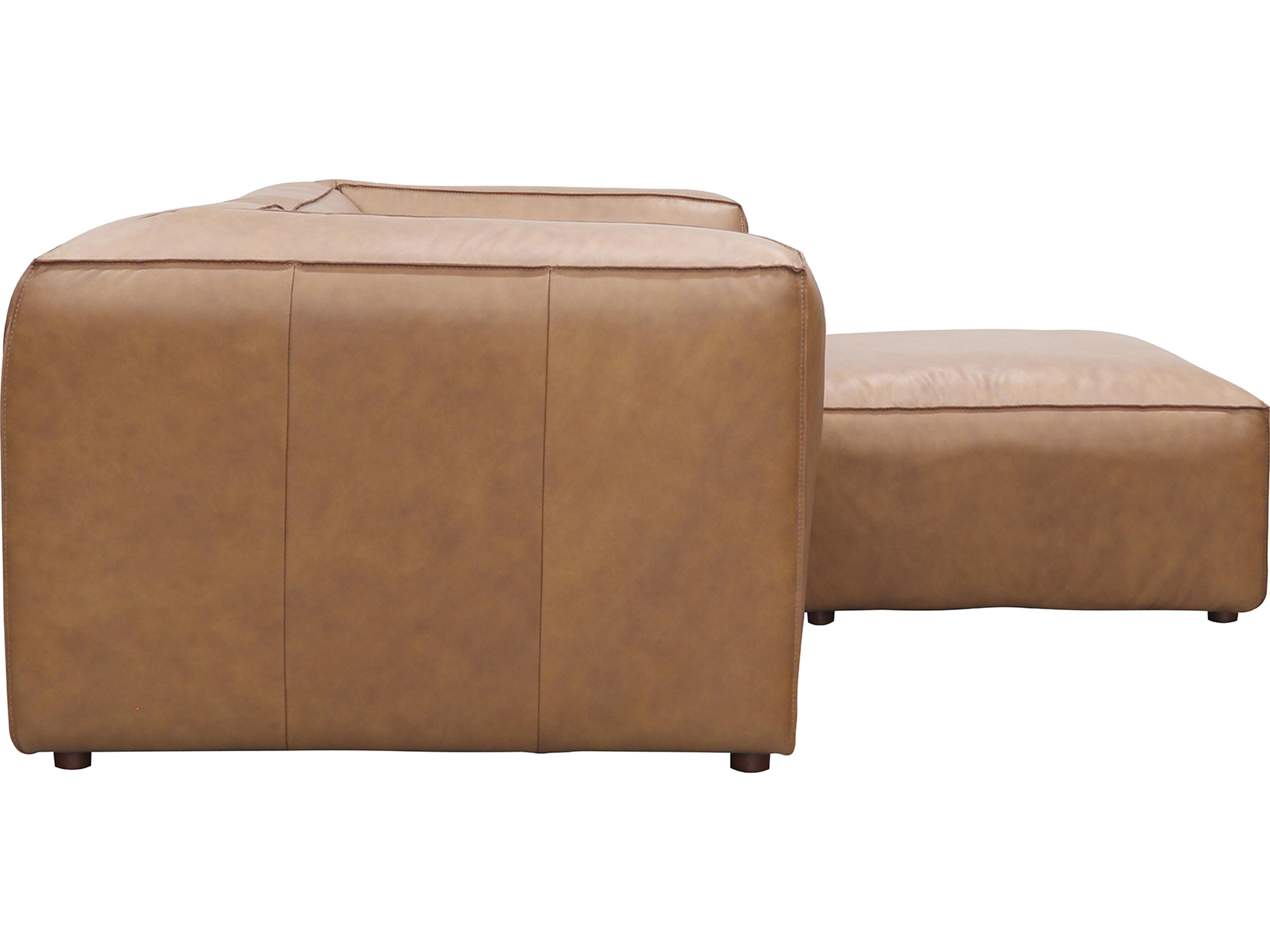 Moe's Home Form Brown Leather Sectional Sofa