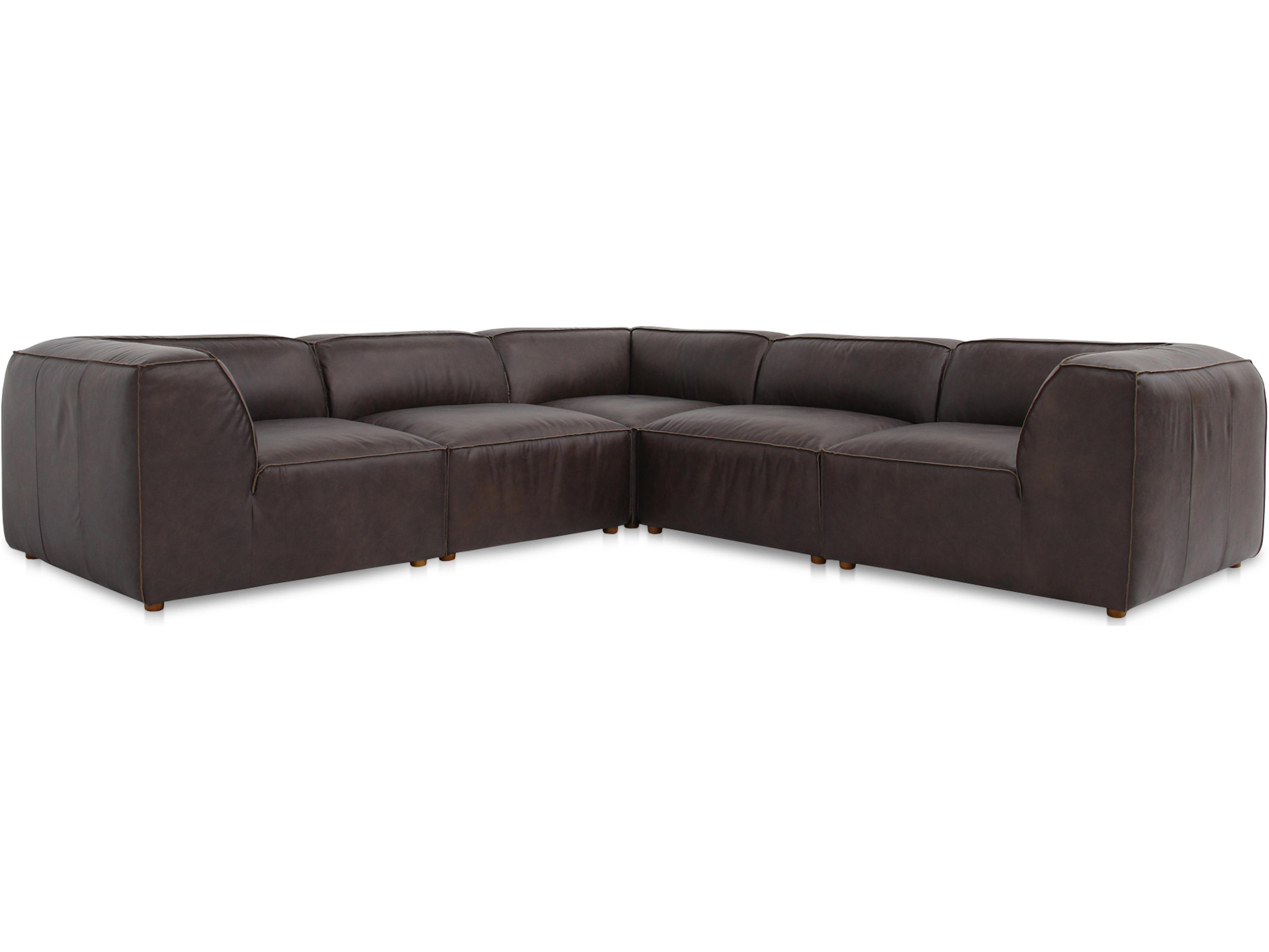 Form Brown Upholstered Sectional Sofa