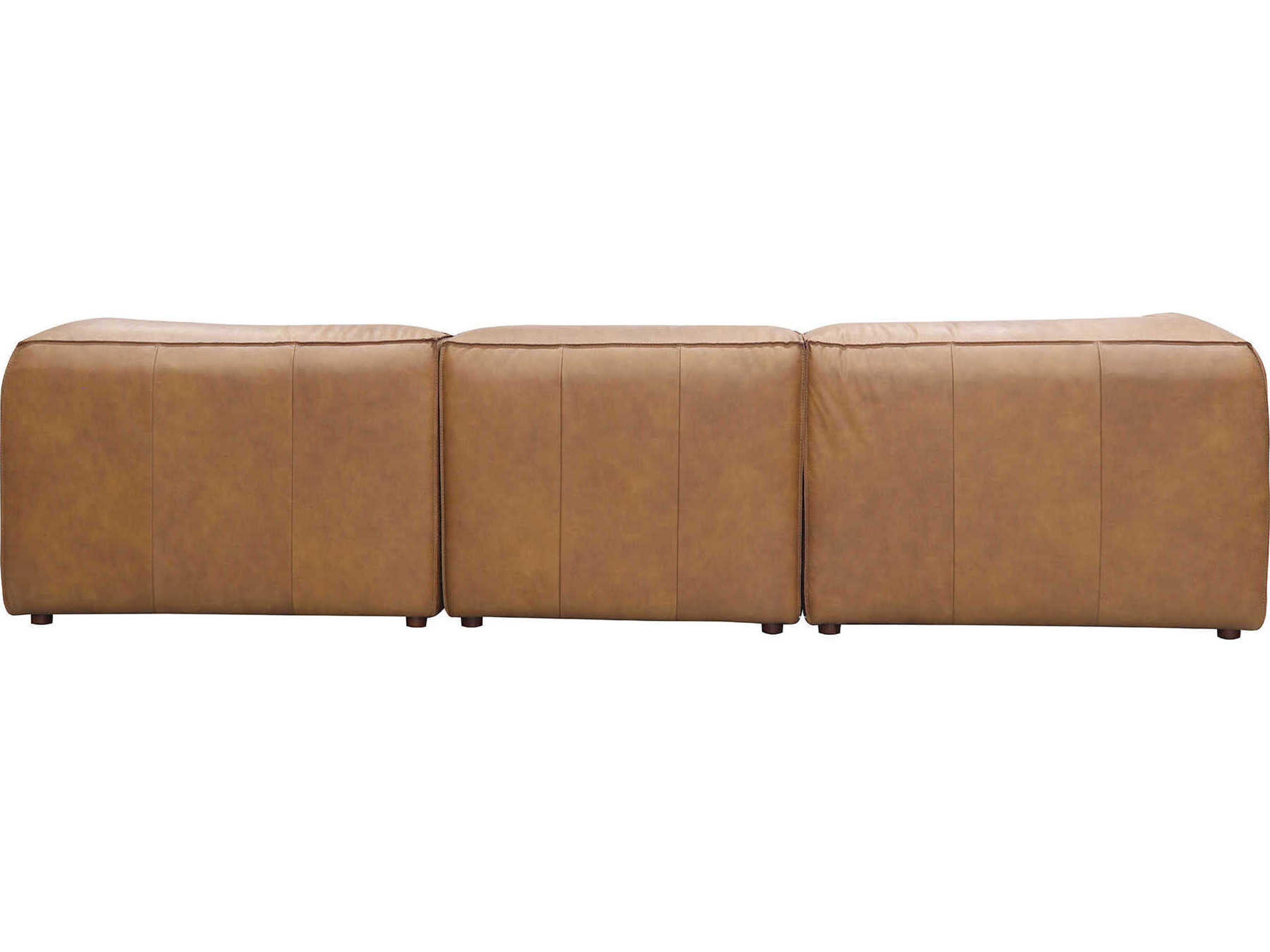 Moe's Home Form Brown Leather Sectional Sofa