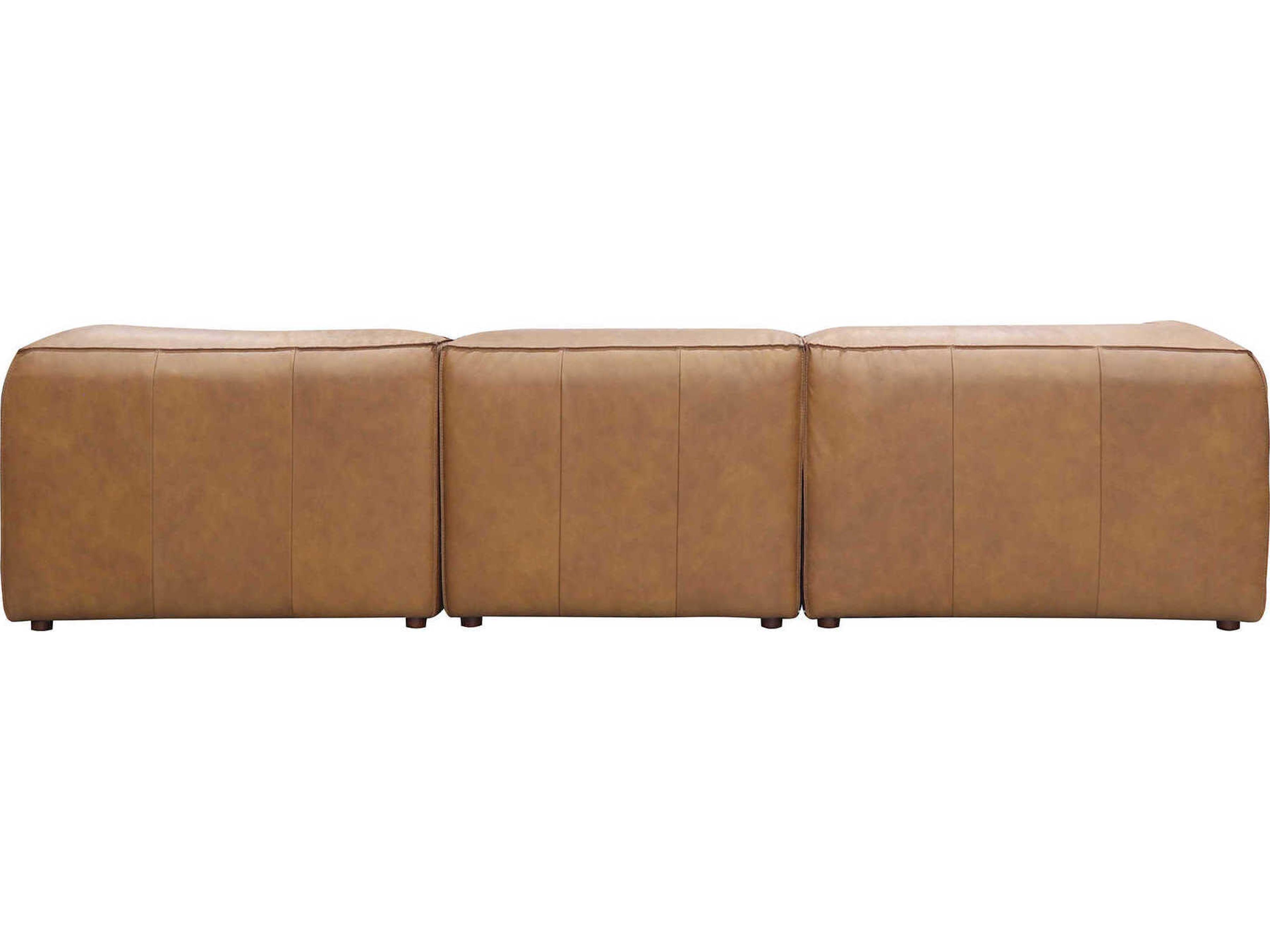 Moe's Home Form Brown Leather Sectional Sofa