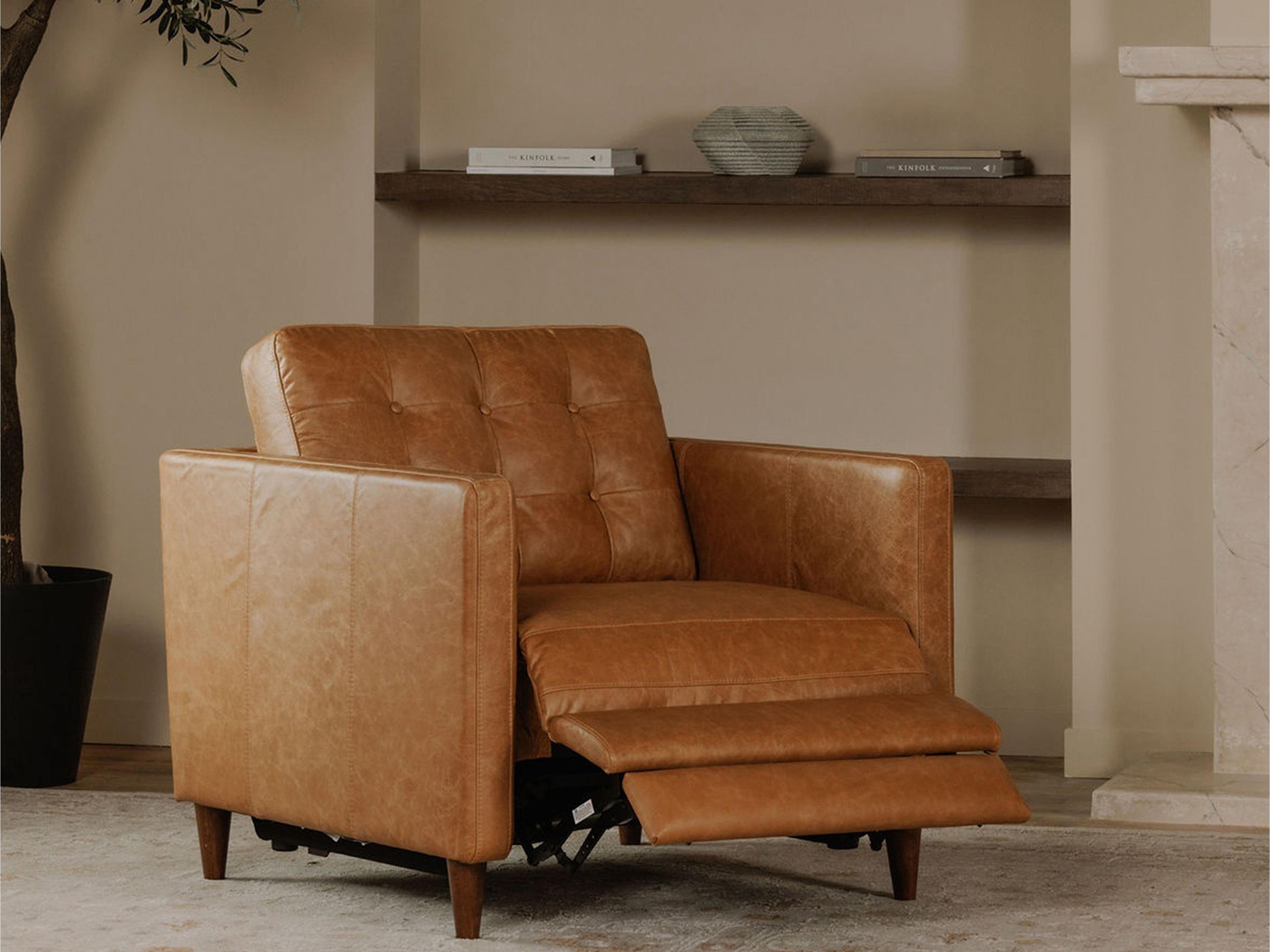 Moe's Home Bridgers Tan Leather Chair