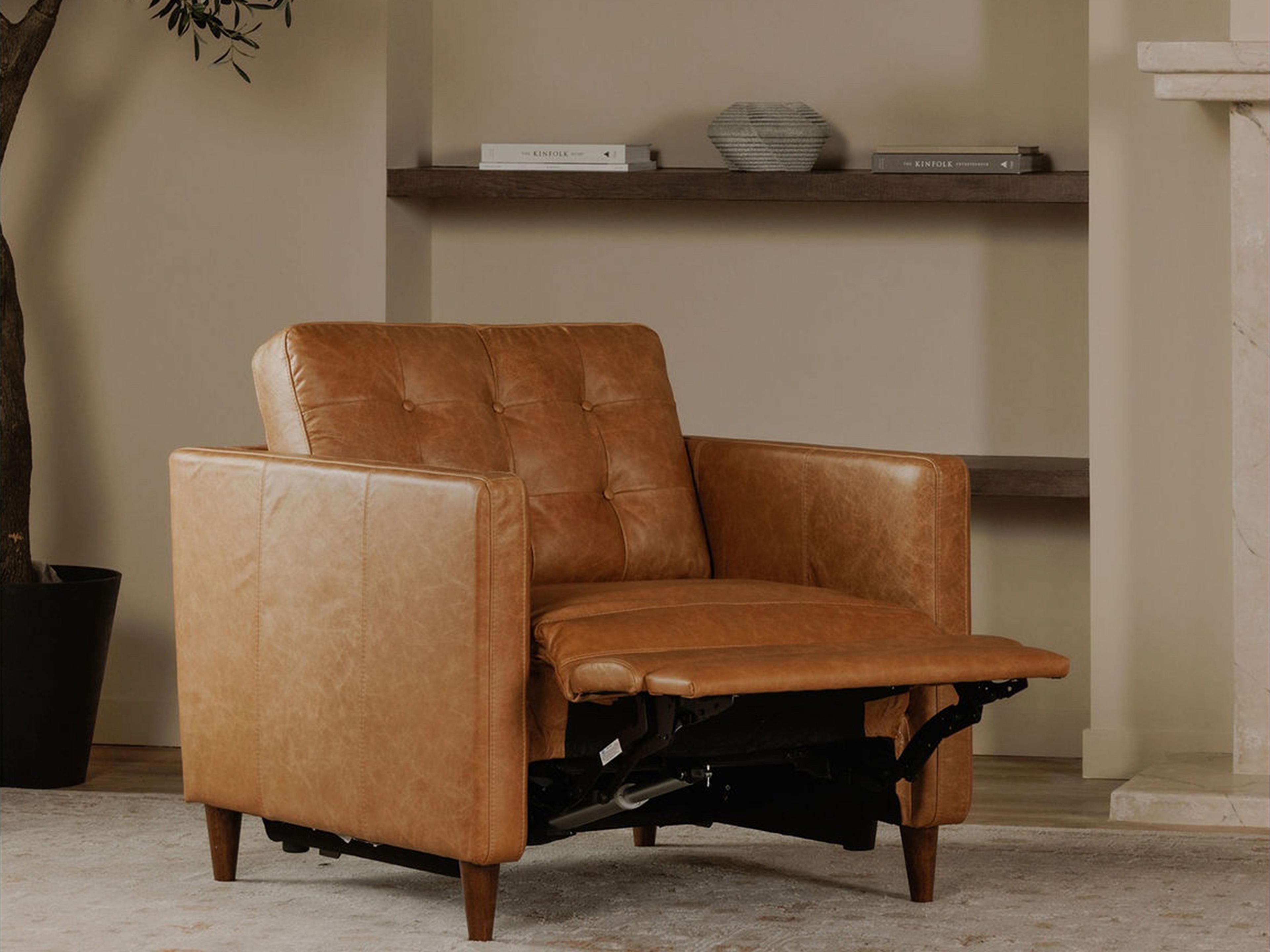 Moe's Home Bridgers Tan Leather Chair