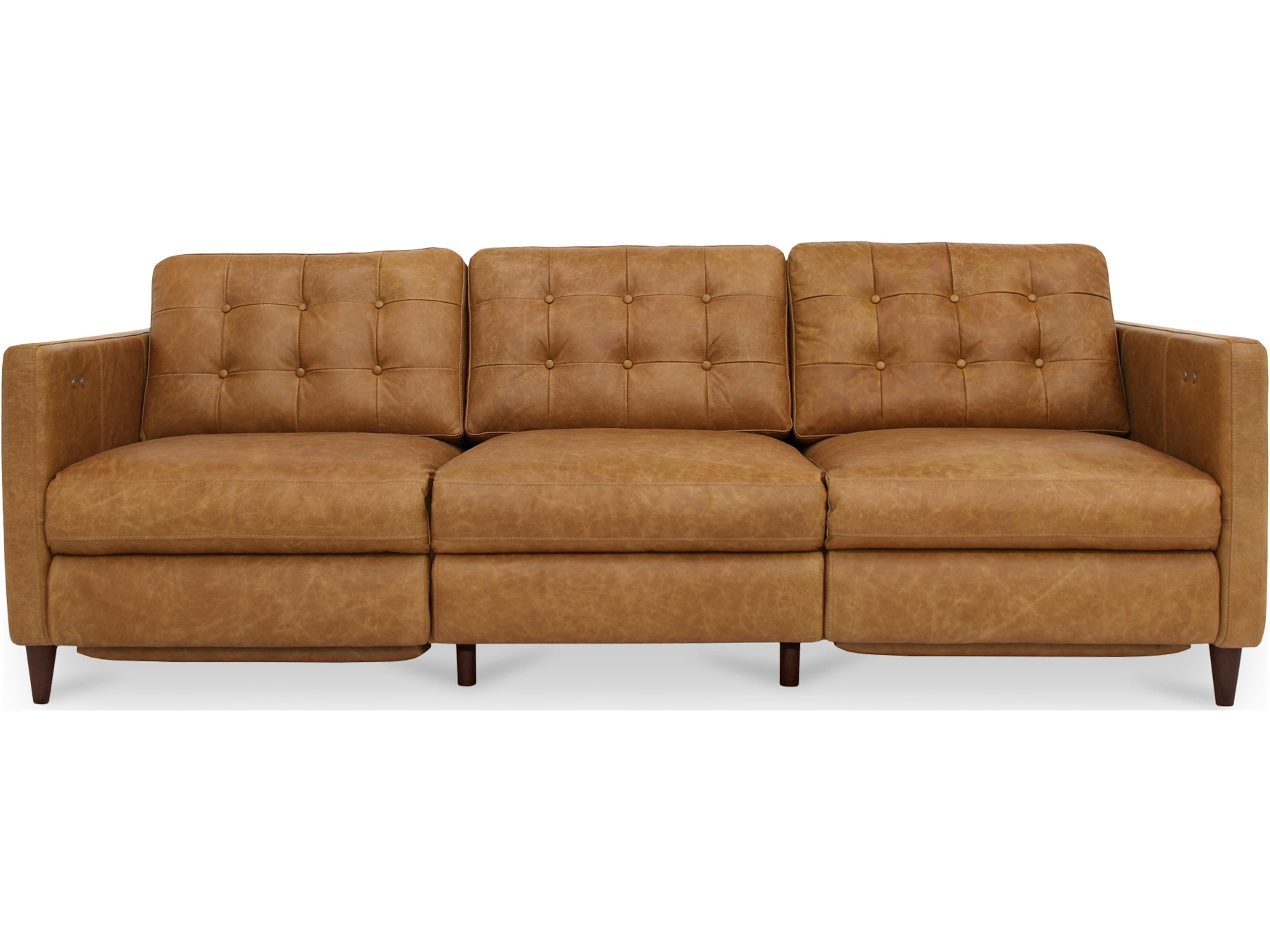 Bridgers Tan Leather Sofa