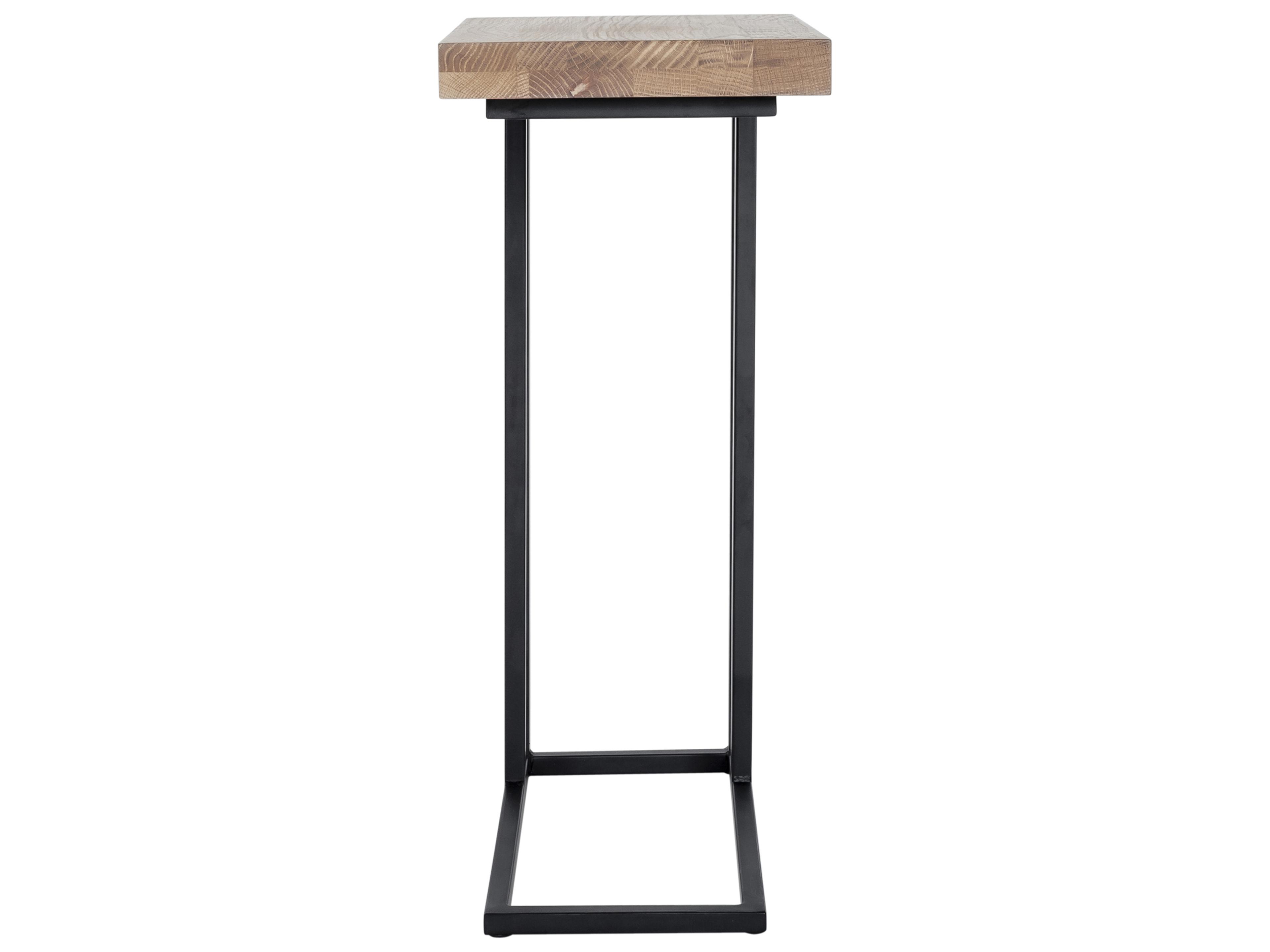 Moe's Home Mila Rectangular Wood White Black End Table