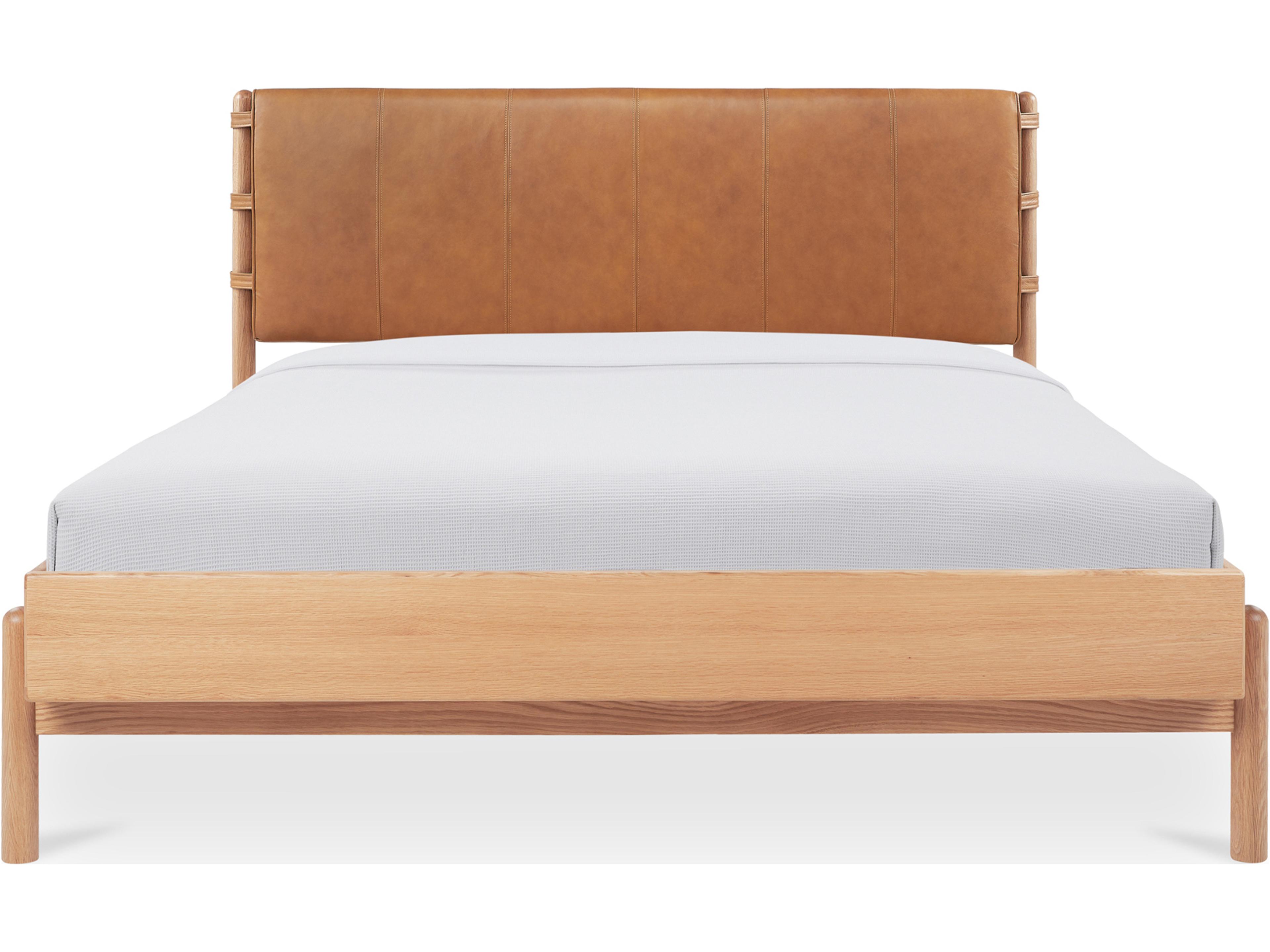 Colby Camel Brown Oak Queen Platform Bed