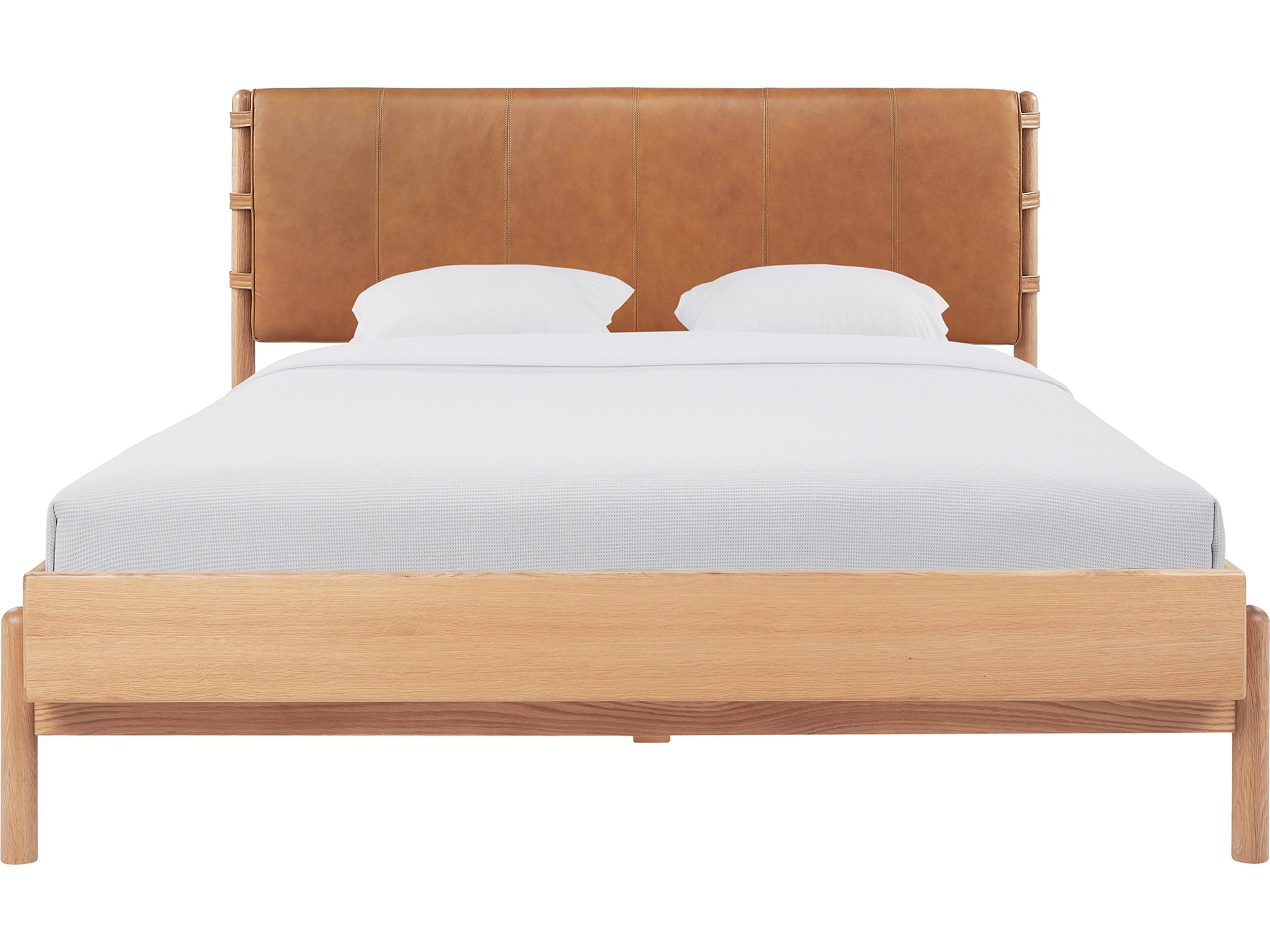 Moe's Home Colby Camel Brown Oak Queen Platform Bed